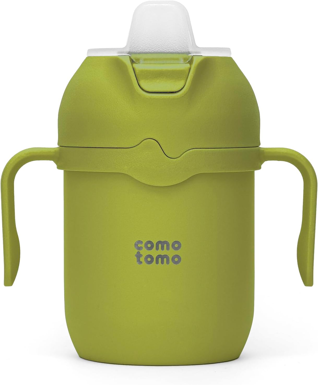 Comotomo Toddler Tumbler 8oz Insulated Sippy Cup with Silicone Straw and Spout, Green