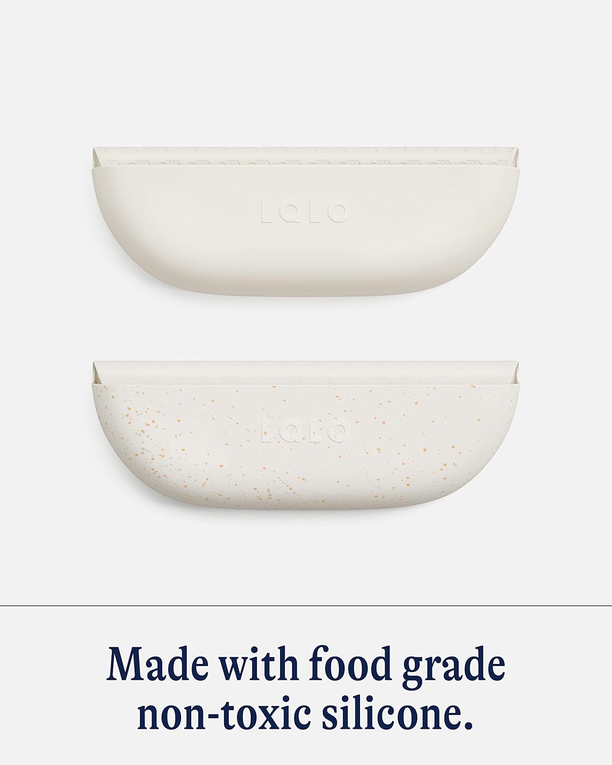 Lalo The Bib - Waterproof, Non-Toxic Silicone Baby Bib with Adjustable Neck Band & Silicone Food Pouch Catcher, Set of 2