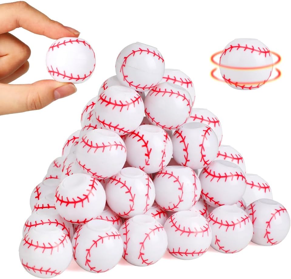 42 Pack Baseball Party Favors for Kids 8-12, Baseball Fidget Spinners Small Toys Bulk Fidget Toys Anxiety Adults Goodie Bag Stuffers Christmas Birthday Gifts Treasure Box Classroom Prizes