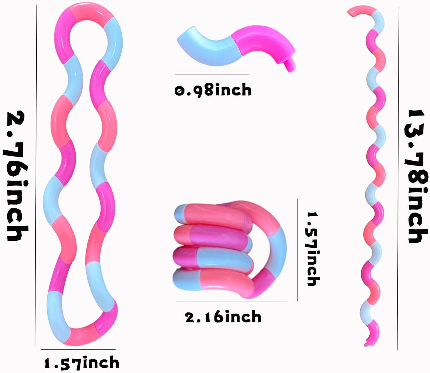 Random Multicolored Quiet Fidgets Toys for Unique Fidget Experience, Anti Anxiety Sensory Toys Combine into New Shapes, Brain Imagination Tools, Relax Therapy Educational Toy for ，Party Supplies (100)