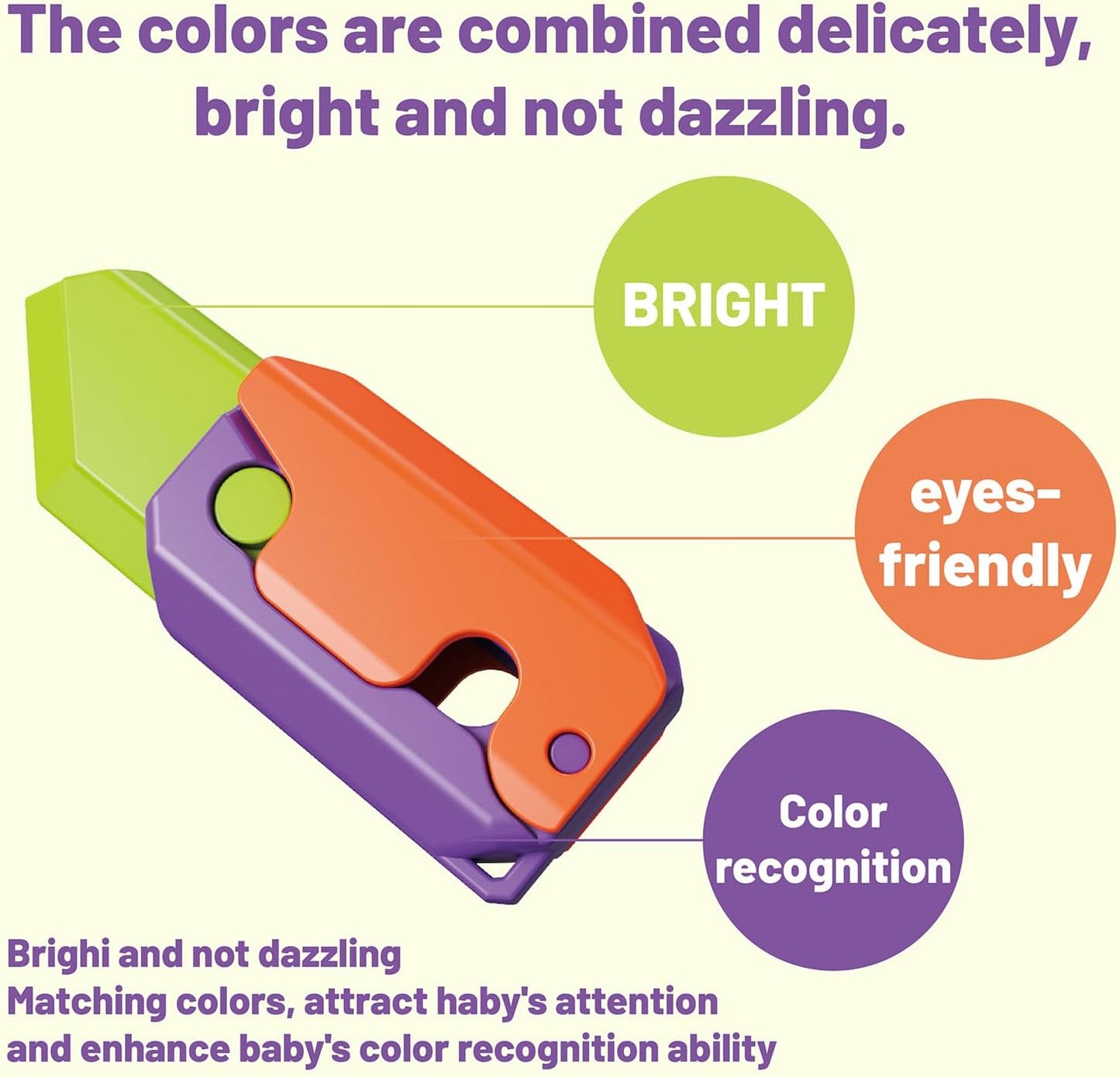 4 PCS Fidget Toys Set，3D Printing Fidget Knife Toy and Pistol Toys,Fidget Toys Adults and Kids，Sensory Toy Fidget Toys for Classroom，Suitable for Relieving ADHD,Stress, Anxiety (Purple Set)