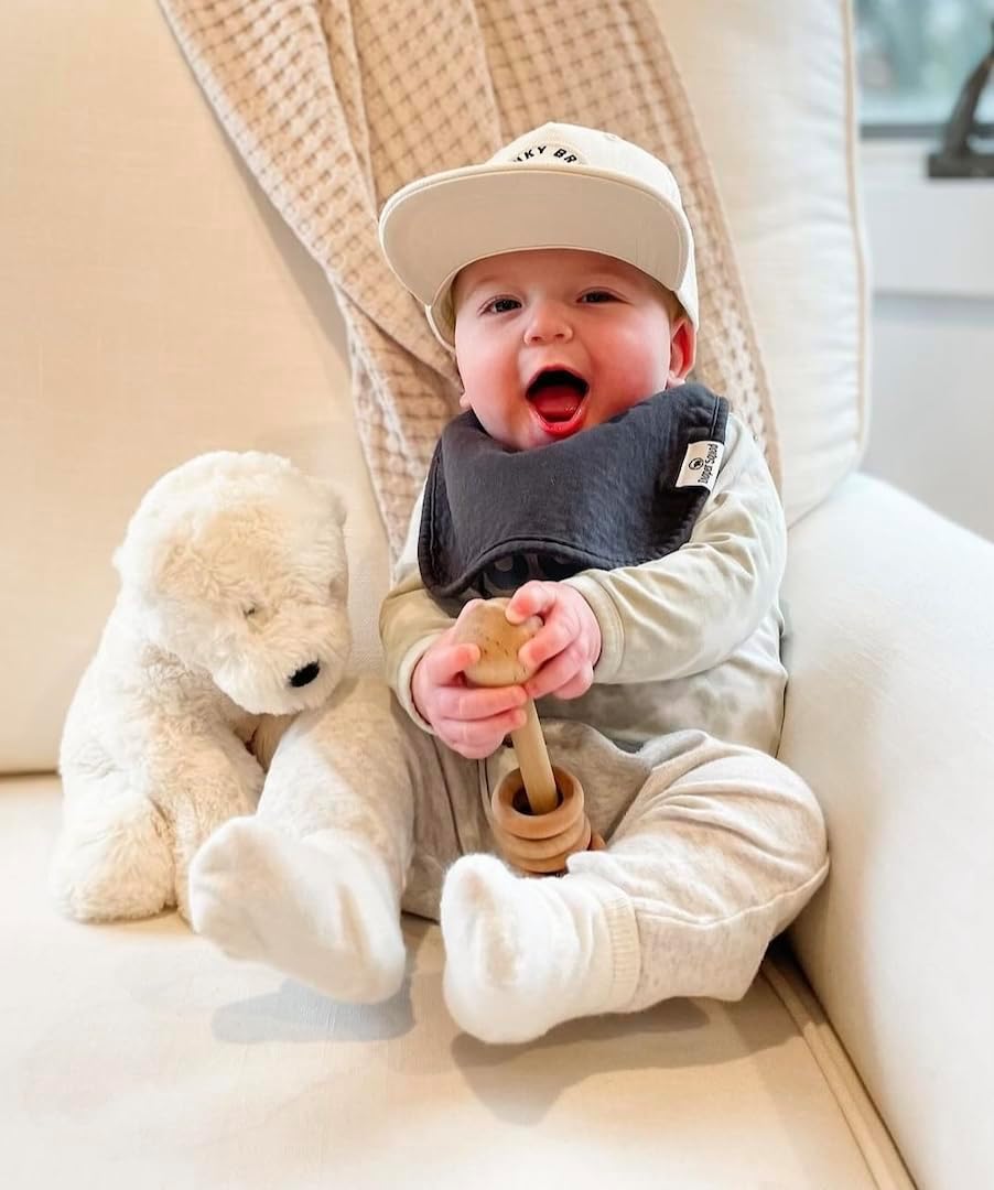 DiaperSquad's Baby Bibs for Drooling and Teething, Bibs for Boys, Baby Girl - Solid Cotton Baby Drool Bibs