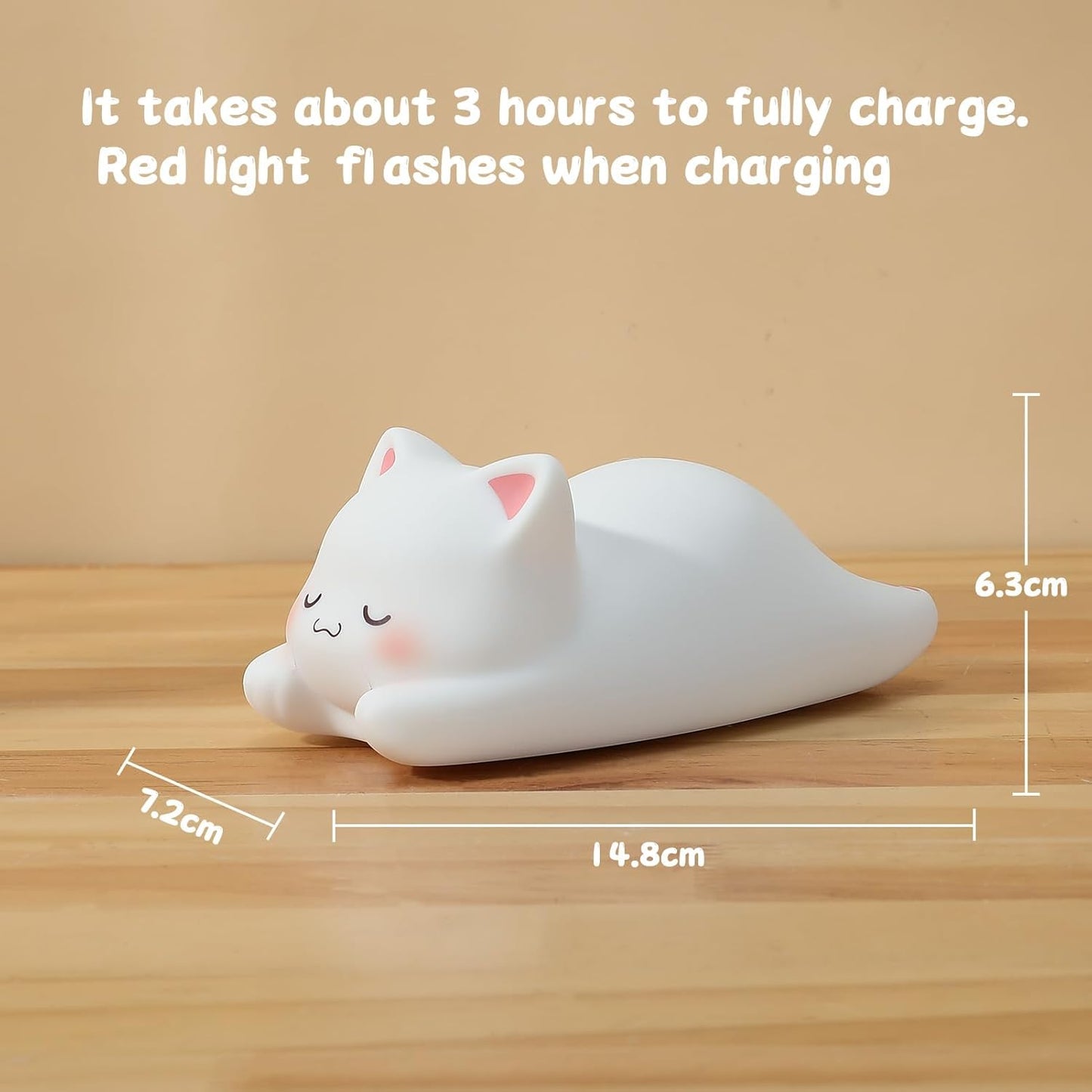 LOVERUIS Cute Night Light for Kids Cat Night-Light Baby Girl Squishy NightLight 1/3 Hour Timer Kitty Light Dimmable Nursery Lamp Colorful Nightlight Gift for Kid Toddler Kawaii Bedroom (Mimi)