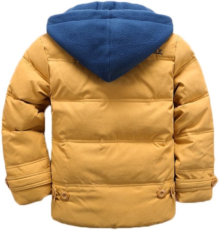 Vinmin Kids Winter Latest Thicken Hooded Jacket Warm Quilted Coat Casual Outdoor Cool Cute for Boys Girls Autumn Spring