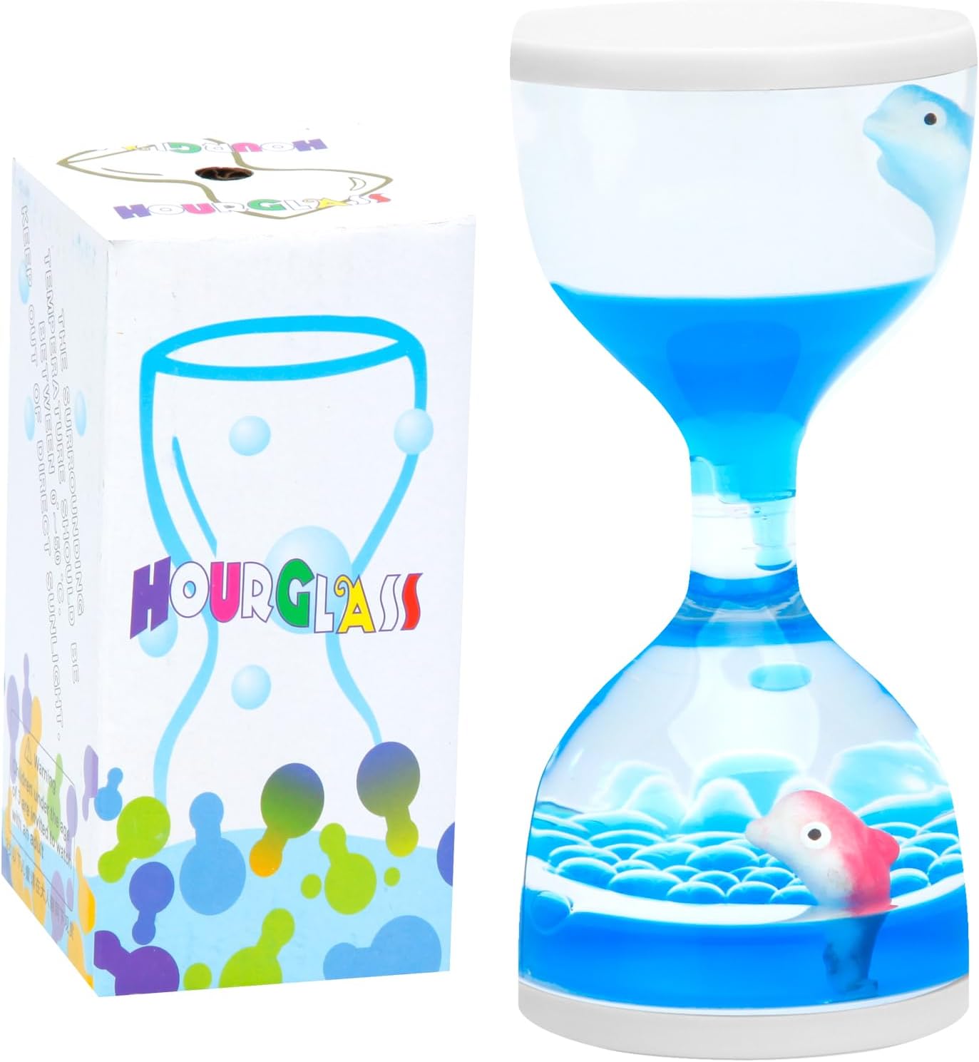 Liquid Motion Timers for Kids, Set of 3, Sensory Bubble Toys for Toddlers (BIUE)