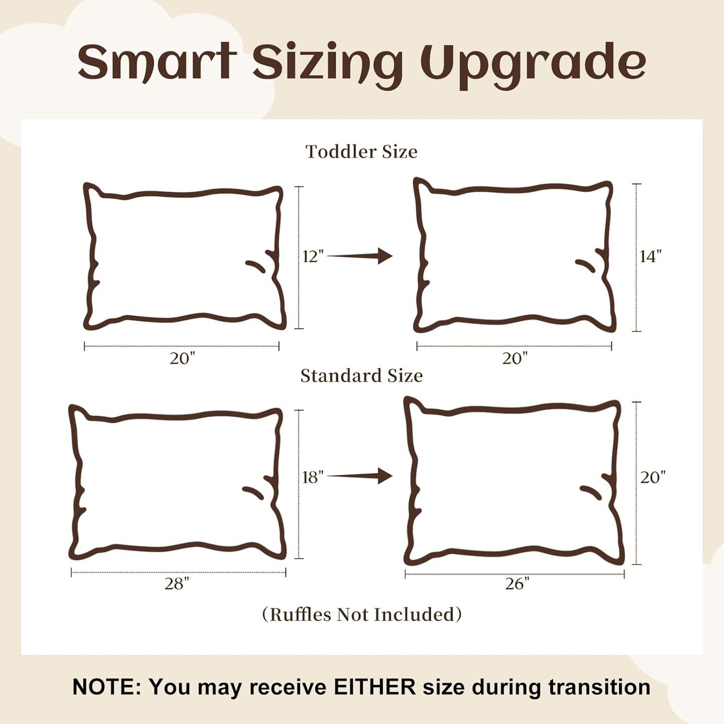 BuLuTu Soft Cotton Muslin Kids Toddler Pillowcases Hibiscus Flowers Pattern, Shabby Chic Floral Nursery Pillow Case 14"x20" for Boys Girls, Durable Pillow Cover Ruffle Edges Travel Pillow Cases