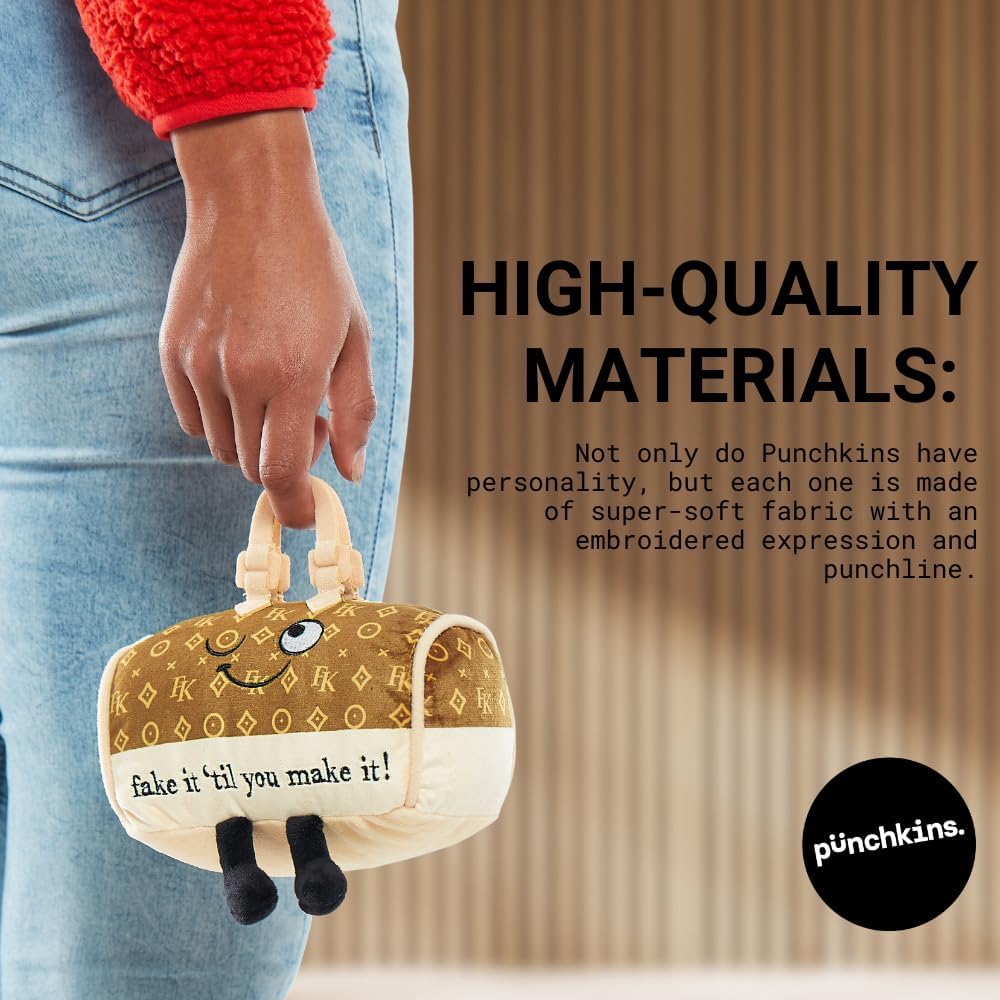 Pickle Foodie Plushie, Funny Pun Meme Gag Gift, White Elephant, Stocking Stuffer Present, Great for Emotional Support, Fun Desk Accessory, Weighted Base for Display