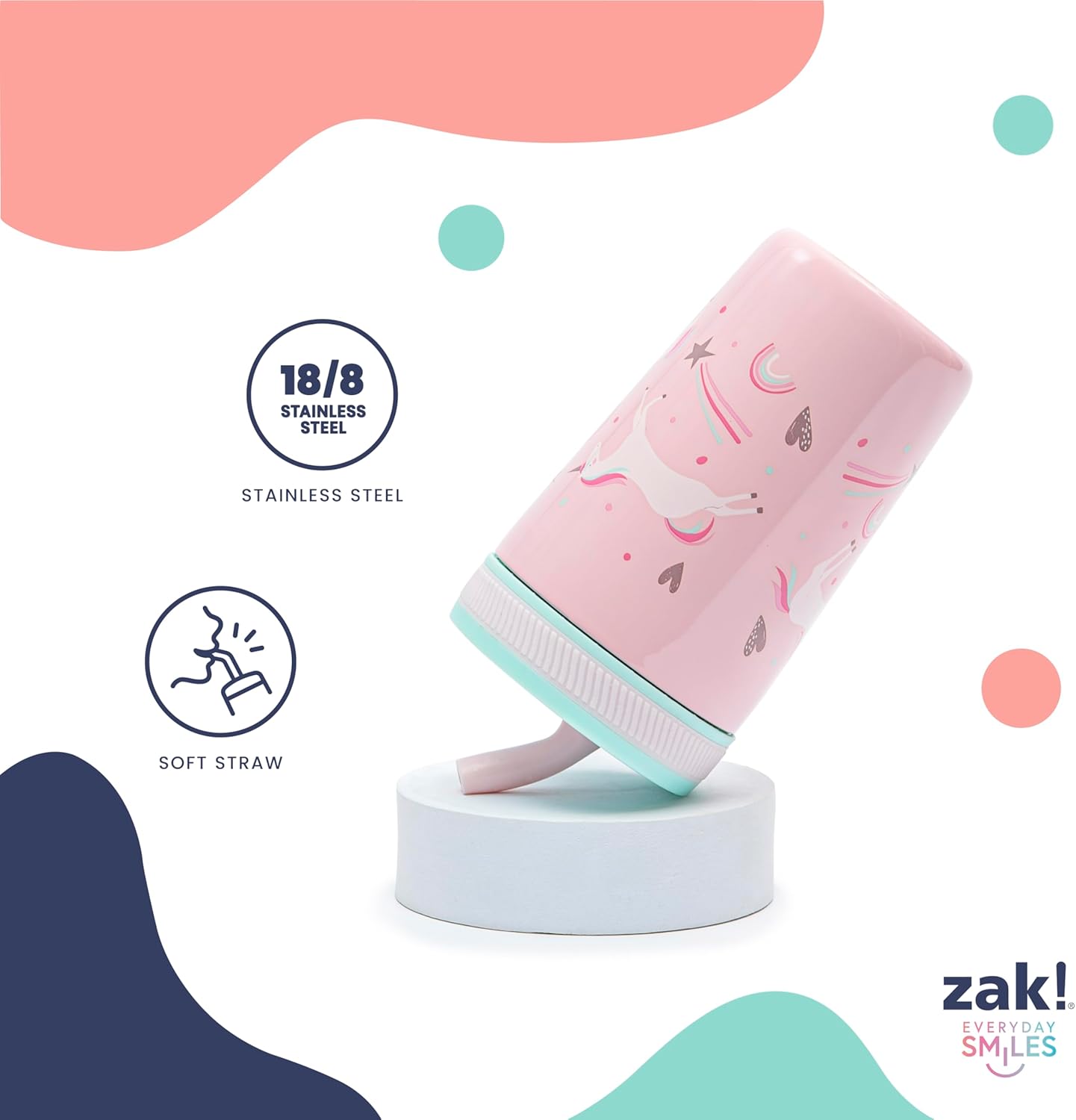 Zak Designs Disney Lilo and Stitch Kelso Tumbler Set, Leak-Proof Screw-On Lid with Straw, Bundle for Kids Includes Plastic and Stainless Steel Cups with Bonus Sipper (3pc Set, Non-BPA, Stitch)