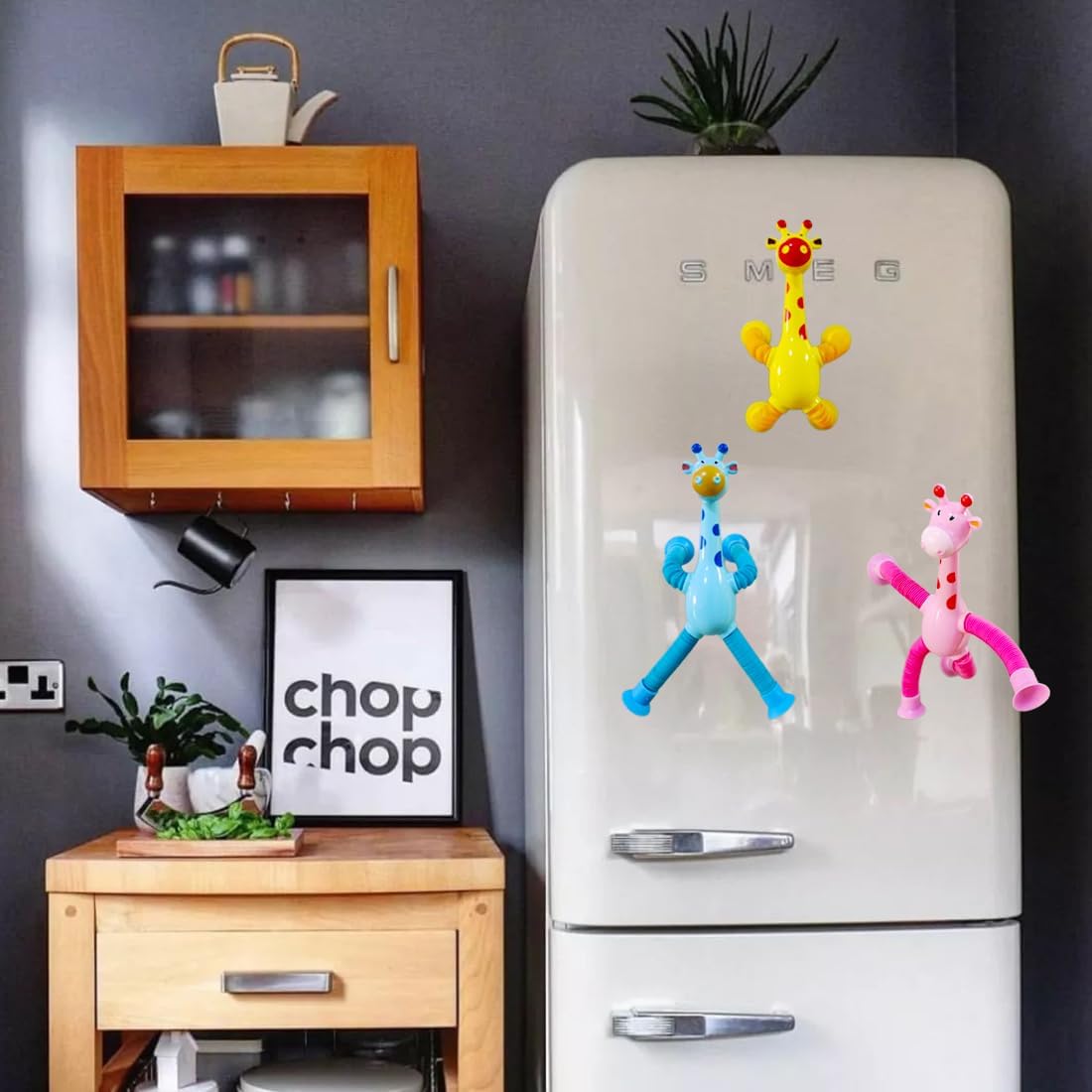 16Pcs Telescopic Suction Cup Giraffe Toys, Suction Pop Tubes Giraffe Sensory Toys, Pop Fidget Toys for Toddler Travel, Easter Basket Stuffers Party Favor Birthday for Kids Boys Girls