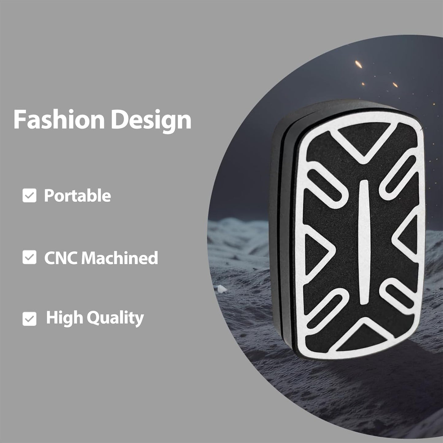 Fidget Toy Fidget Slider Magnetic Haptic Metal Fidget Slider, EDC Fidget Toys Desk Toys for Adults Stress Relief ADHD (Black)