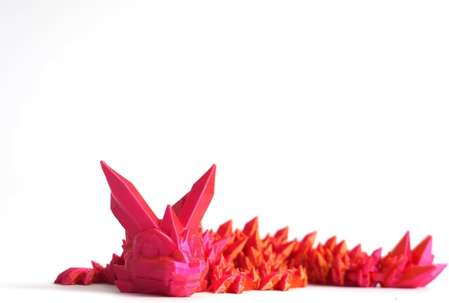 Dragon Egg - Surprise Egg with 8” Pearly Sheen Dragon Inside, 3D Printed Gift, Articulated Dragon Toy for Birthday, Home Decor (8” Red Mix Gold)