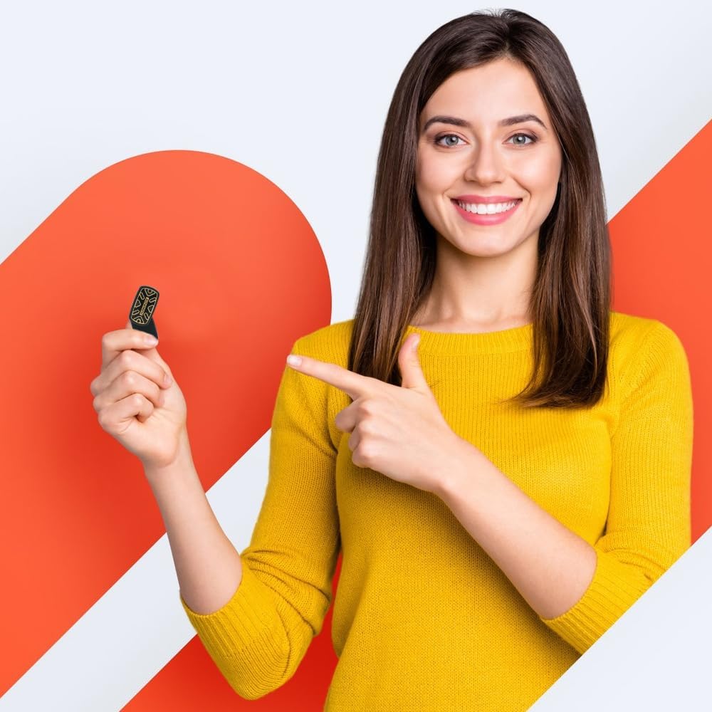 STONESTAR Carbon Fiber Fidget Slider, Trackless Fidget Slider Magnetic EDC Fidget Toy for Adults Home/Office Executive Desk Toys, ADHD/Autism (Black & Gold)