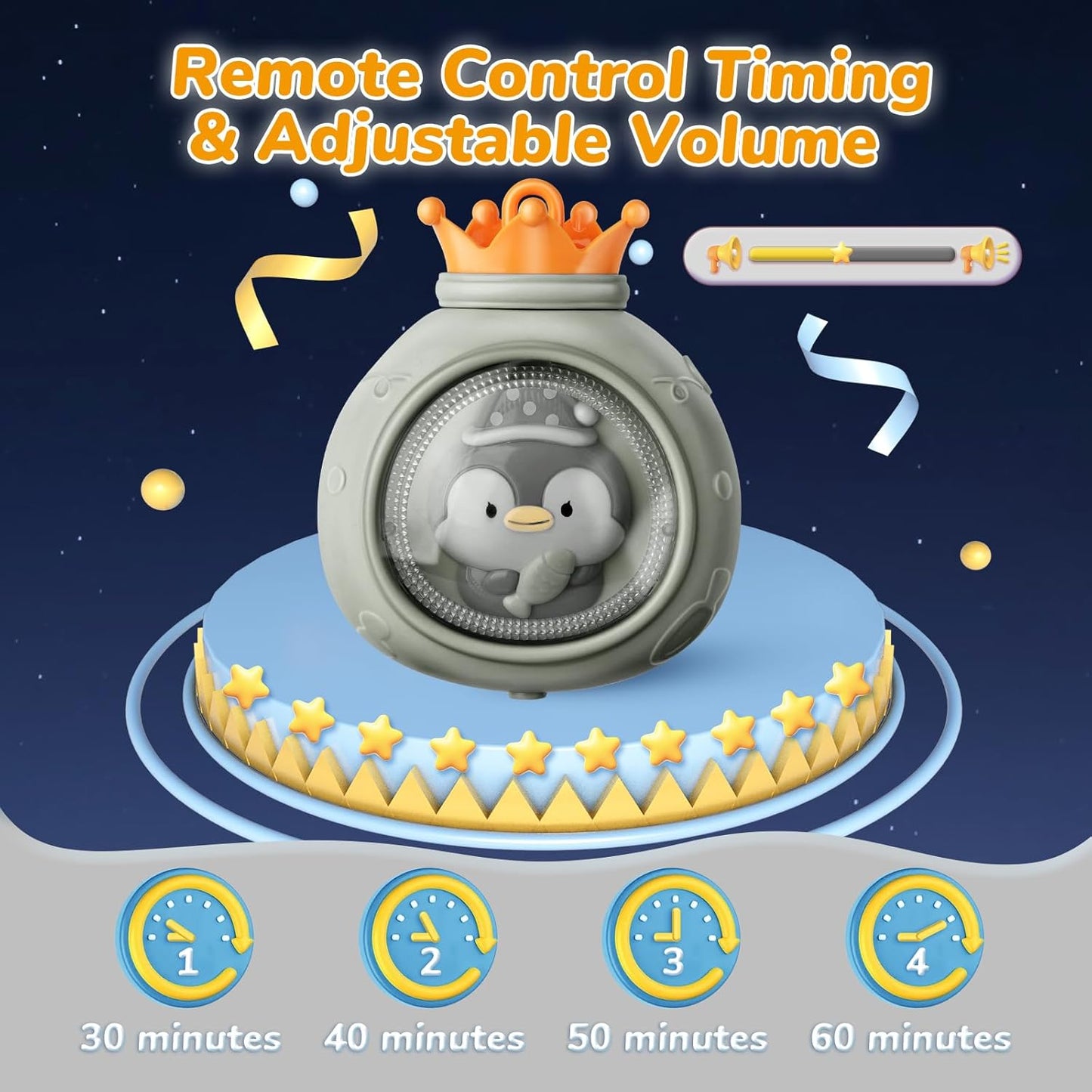 Crib Mobile with Music and Lights, Mobiles for Cribs, Baby Nursery Space Portable Infant Arm Hanger for Girls Boys Babies Bassinets Pack and Play Clip On Attachment, Toys Musical Hanging