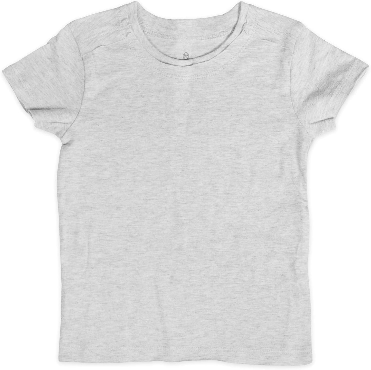 5-Pack Short Sleeve T-Shirts 100% Organic Cotton Baby, Toddler, Little Kid, Boy, Girl, Unisex