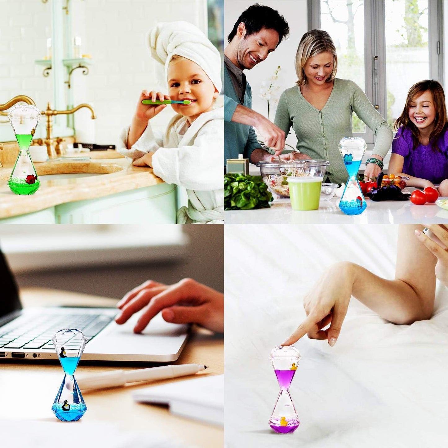 YUE MOTION Liquid Motion Bubbler - Calming Toys for Kids and Adults - Liquid Hourglass - Handheld Oil Timer - Sensory Toys for Autism, Anxiety (Style#1)