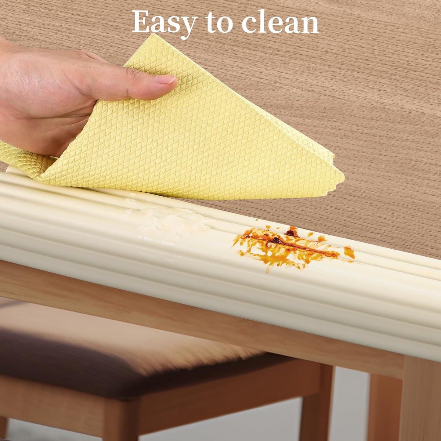 Corner Protector for Baby, Widen Edge Protector with Adhesive Backing, Baby Proofing Edge Corner Protect Self Adhesive Furniture Guard Bumper for Table, Desk, Fireplace (White, 6.6ft)