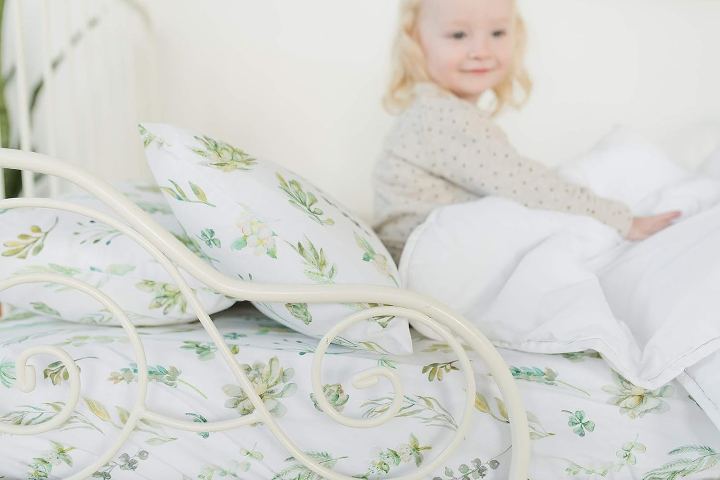 100% Cotton Toddler Pillowcase by ADDISON BELLE - Fits Both 13"x18" and 14"x19" Pillows - Soft, Durable & Breathable (Succulents)