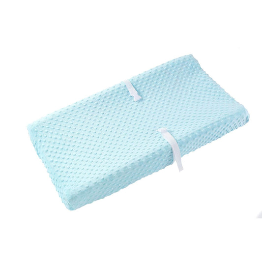 Baby Changing Pad Cover, Super Soft Plush Dot Diaper Changing Table Covers for Baby Girls and Boys, Ultra Comfortable, Safe for Babies, Fit 32"/34'' x 16" Pad (SkyBlue)
