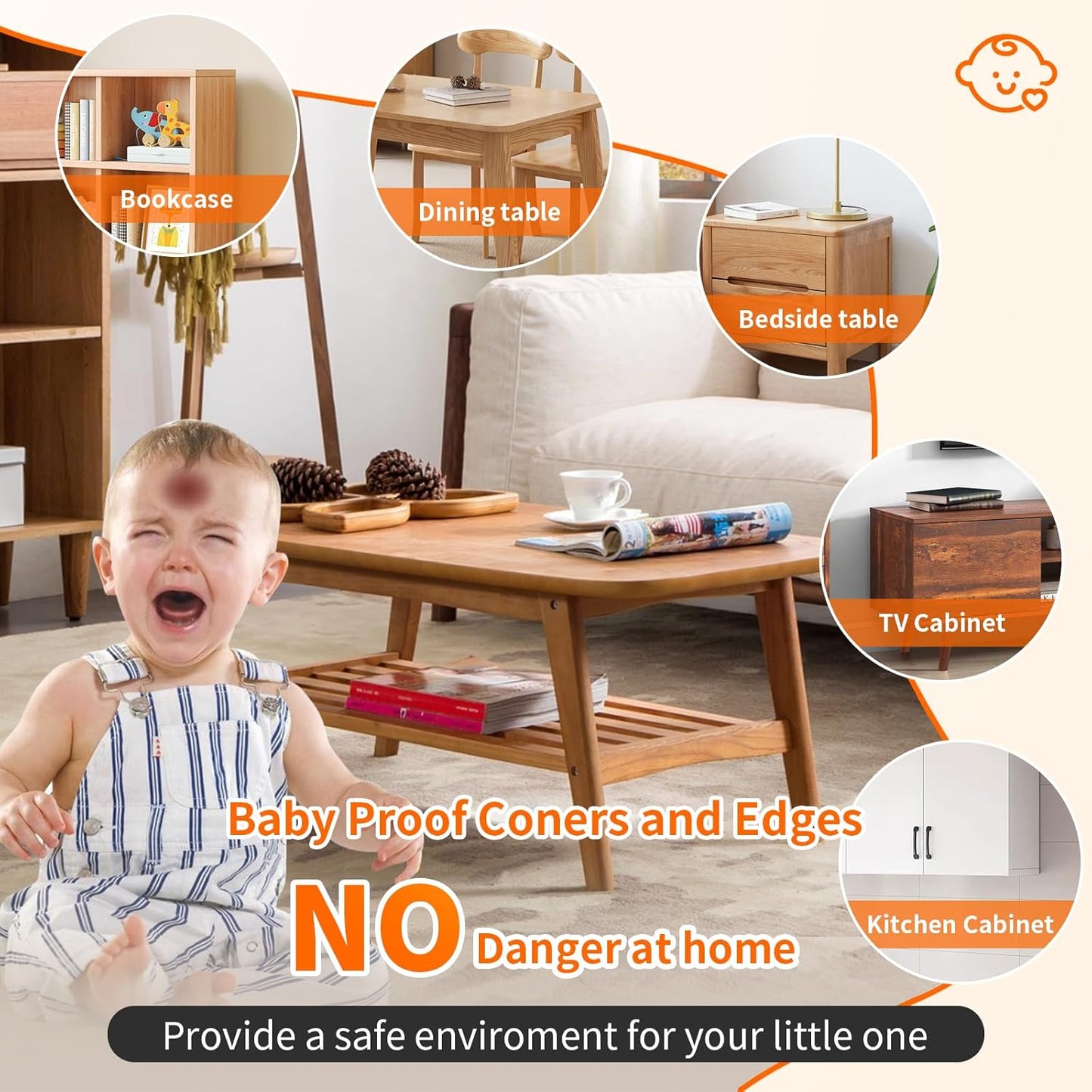 12 Pack Corner Guards Corner Protectors Baby Proof Furniture Corner & Edge Safety Bumpers, Table Corner Protector for Furniture Corner Covers Baby Safety, Baby Proofing, L Shaped