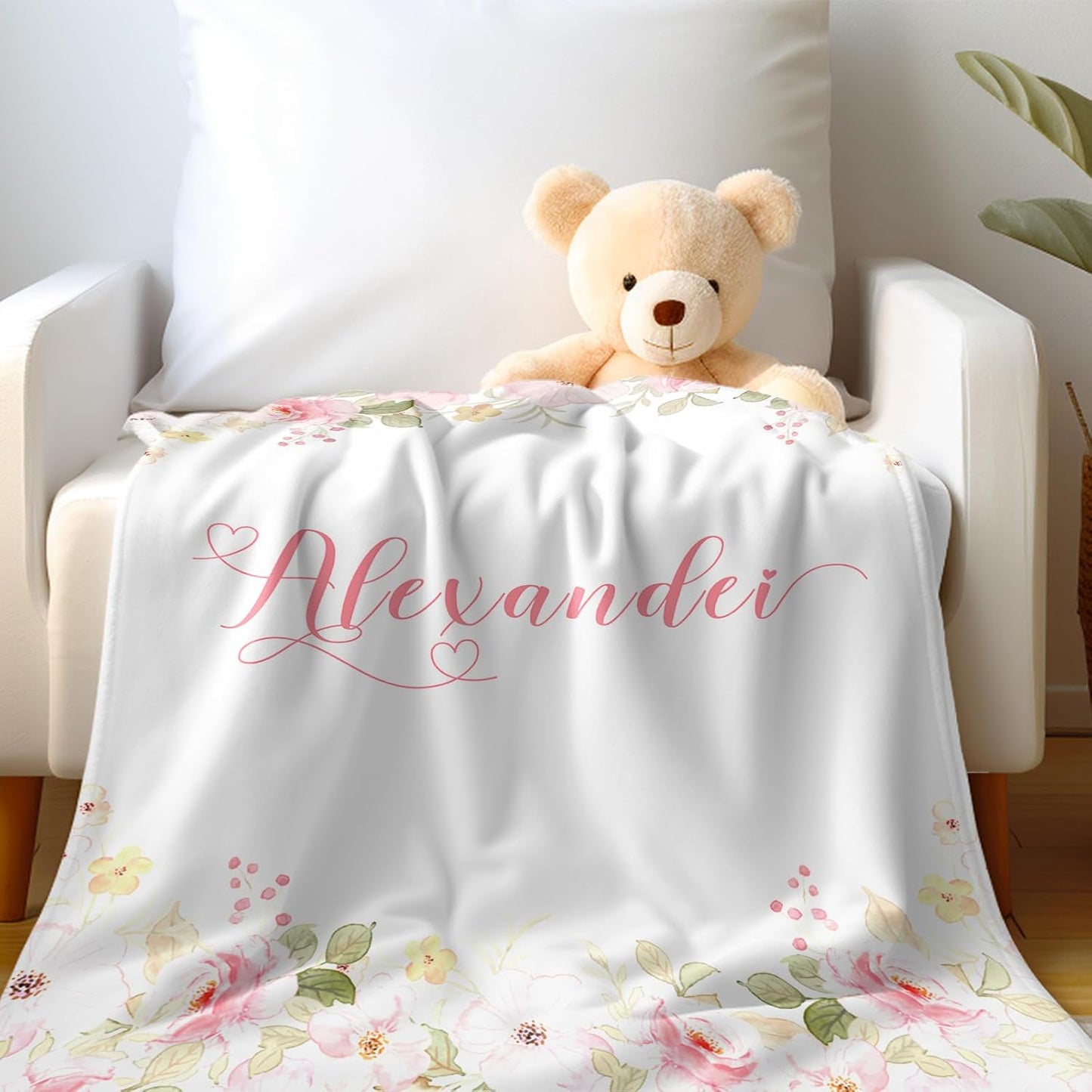 Ship Next Day, Personalized Baby Blankets - Printed in USA, Custom Name Blanket, Baby Blanket with Name, Ultra-Soft Cozy Fleece Blankets, Gifts for Baby Newborn Toddlers Boys & Girls Kids