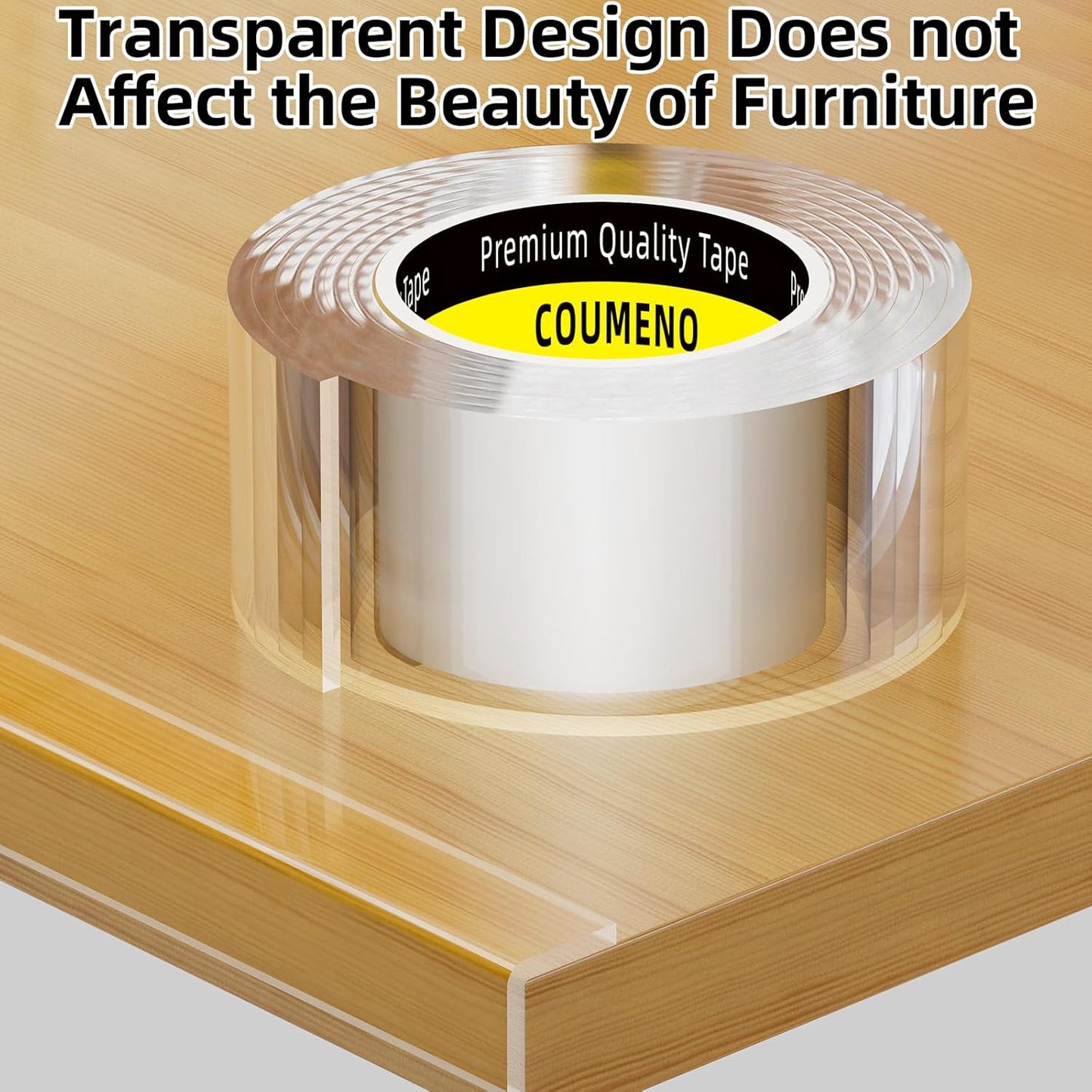 2 Pack Clear Edge Protector,Safe Corner Protector, Anti-Sharp Edge Protector, for Furniture, Drawers, Tables, Cabinets 1.18inX3.28FT