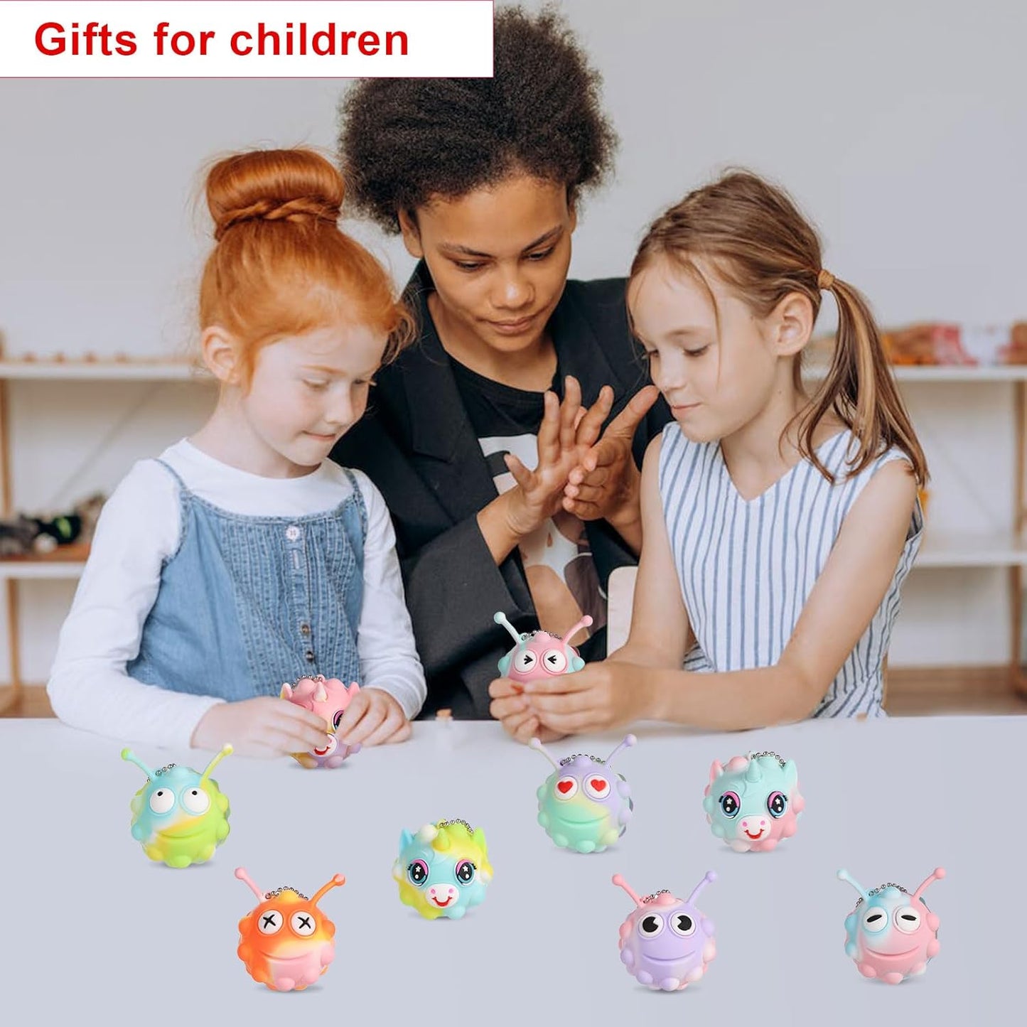 9pcs Animal Pop Balls Party Favors for Kids, Interesting 3D Pop Balls Its Fidget Toys Animal Pop Balls Fidget Toys for Kids Carnival Prizes Ideal Kid Prizes Party Favors