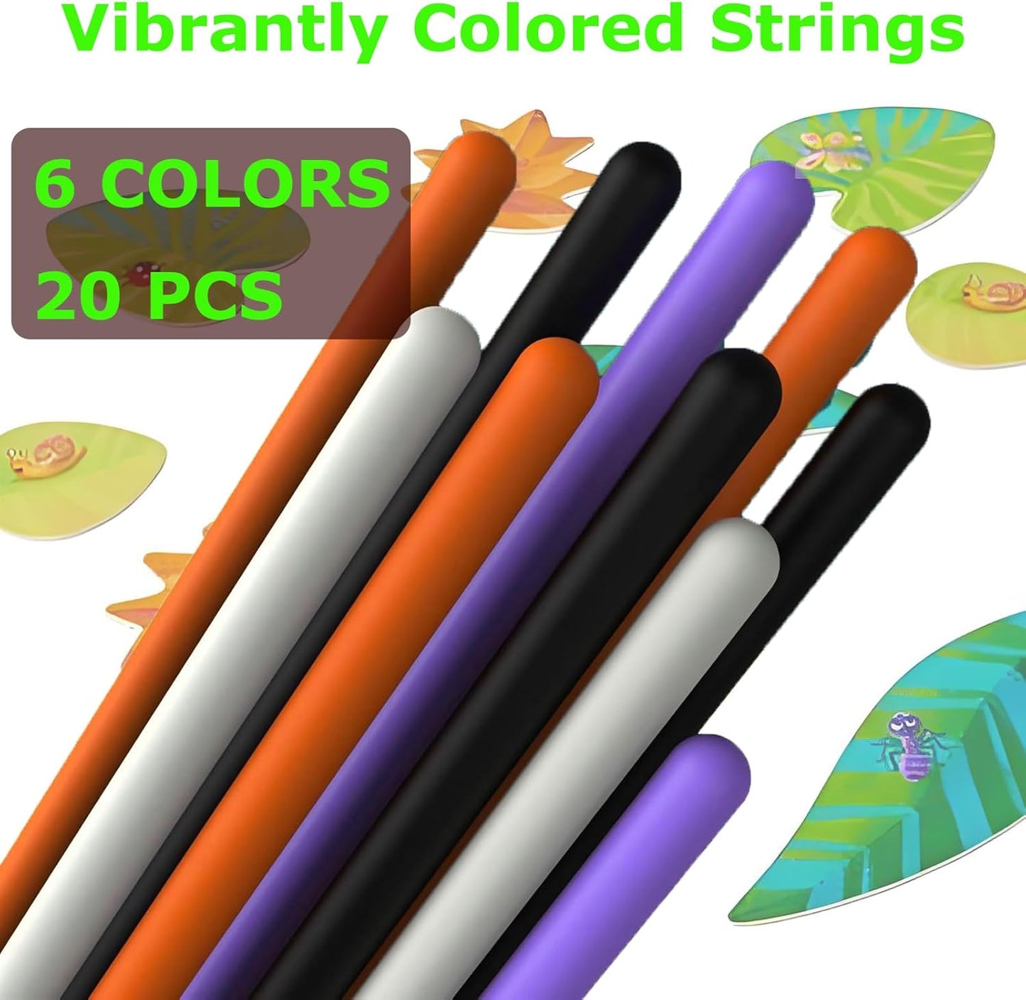 Sensory Activity Board, Silicone Fidget Toy Silent, No Mess for Calming/Stress/Anxiety/ADHD & Autism Kids & Adults, Travel Sensory Activity Board with Portable Storage Bag & 20 Strings