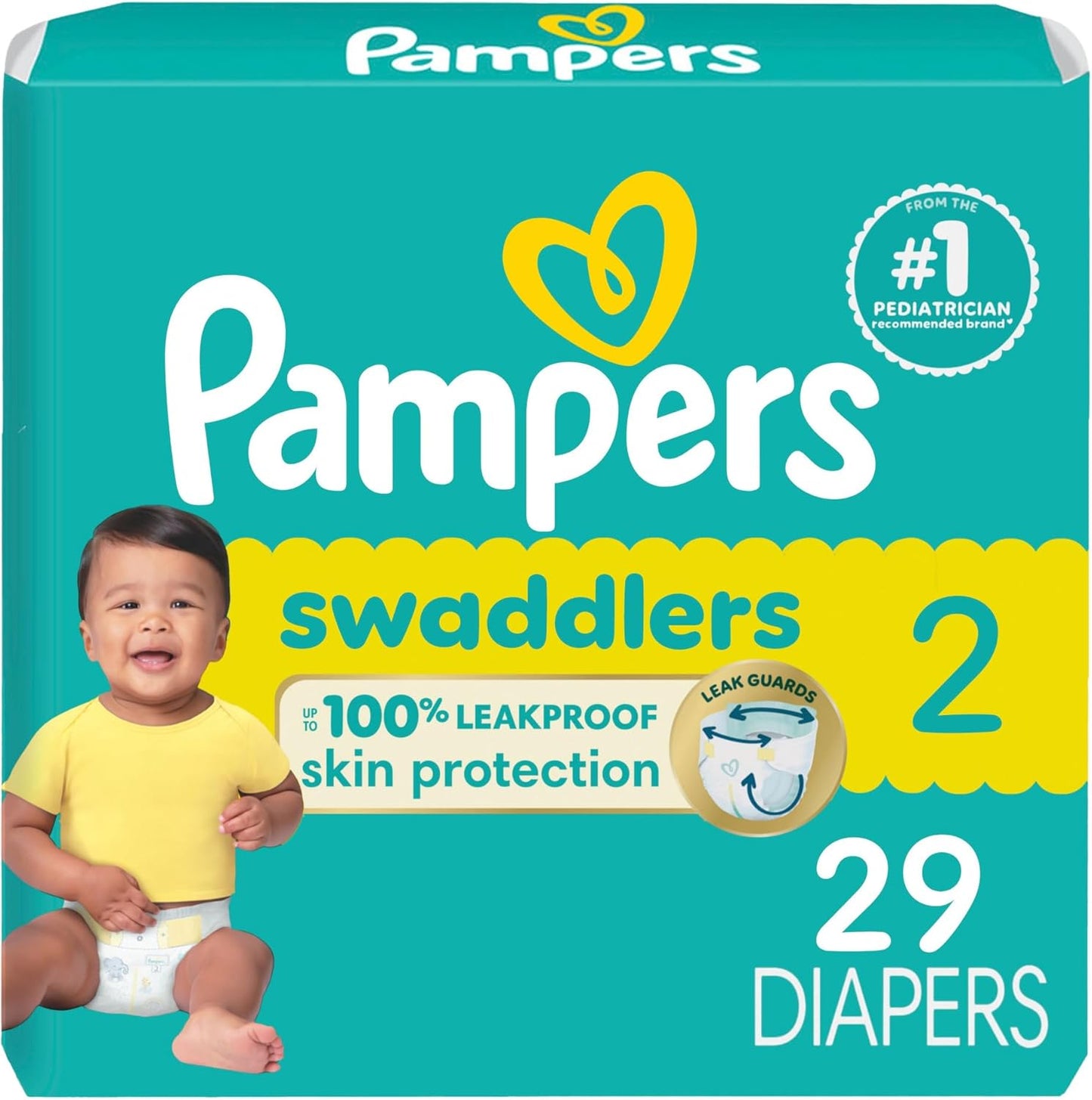 Pampers Baby Diapers - Swaddlers - Size 2, 29 Count, Ultra Absorbent Disposable Infant Diaper