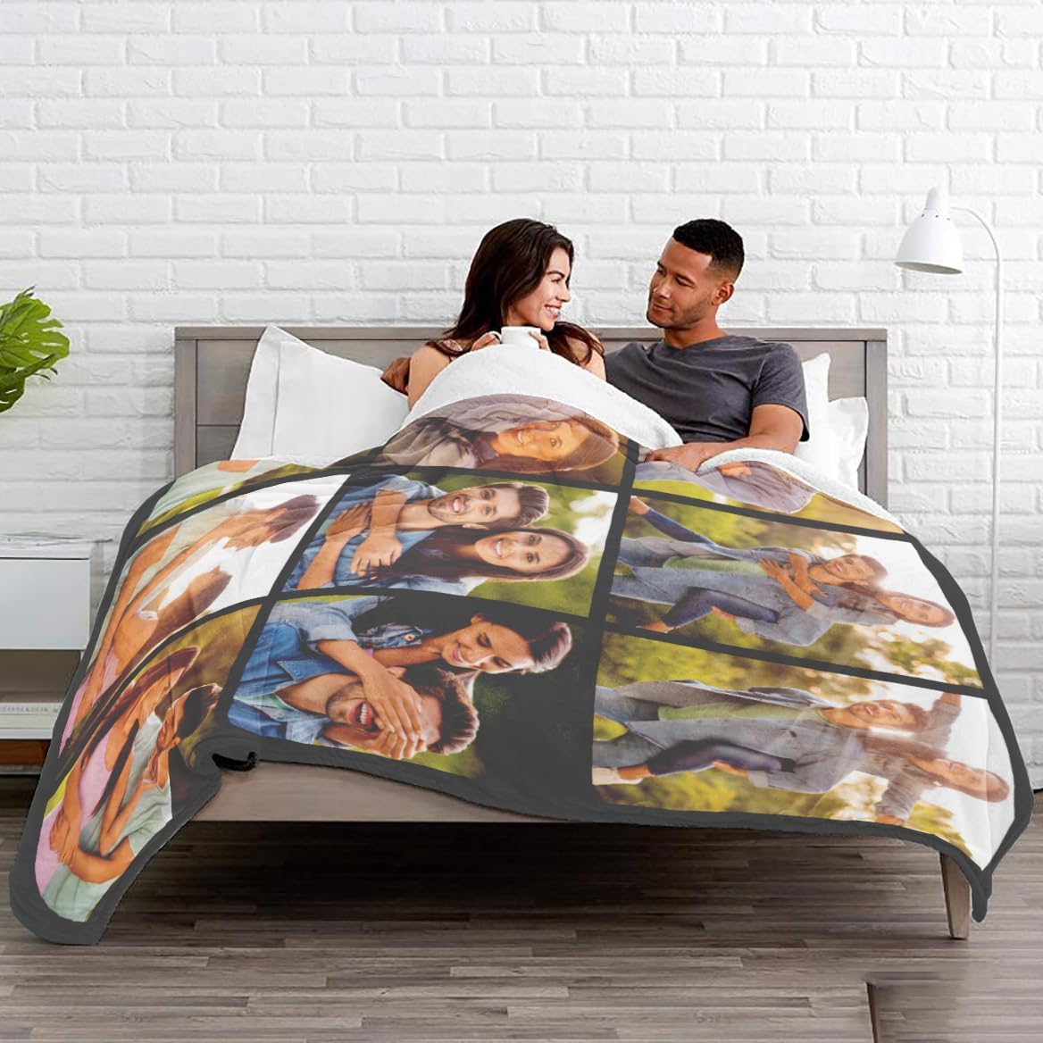 Custom Blankets with Photos Text, I Love You Girlfriend Boyfriend Gifts, Personalized Picture Flannel Blanket Couple Customized Gifts for Mom Dad Wife Husband on Christmas