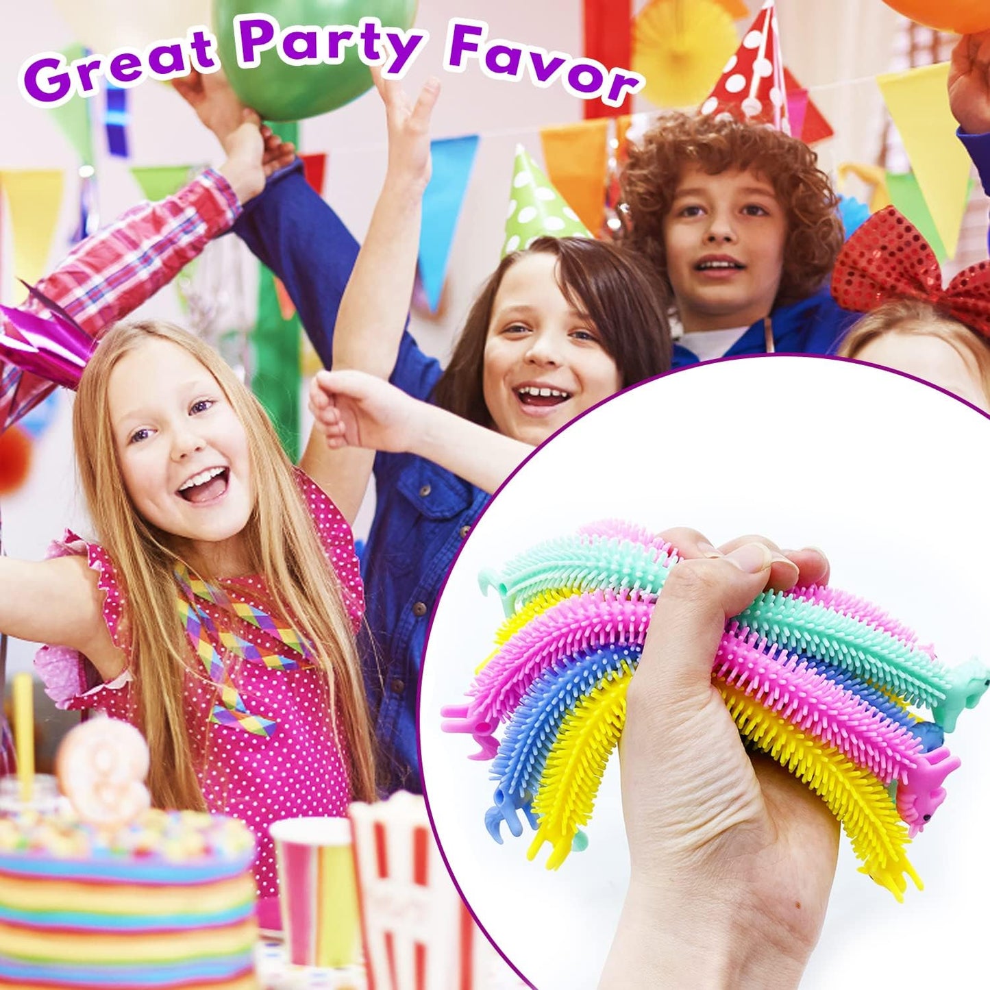 20 Pack Stretchy String Fidget Toys,Sensory Fidget Stretch Toys,Sensory Noodle Strings for Kids Adults Stress Relief,Party Favors