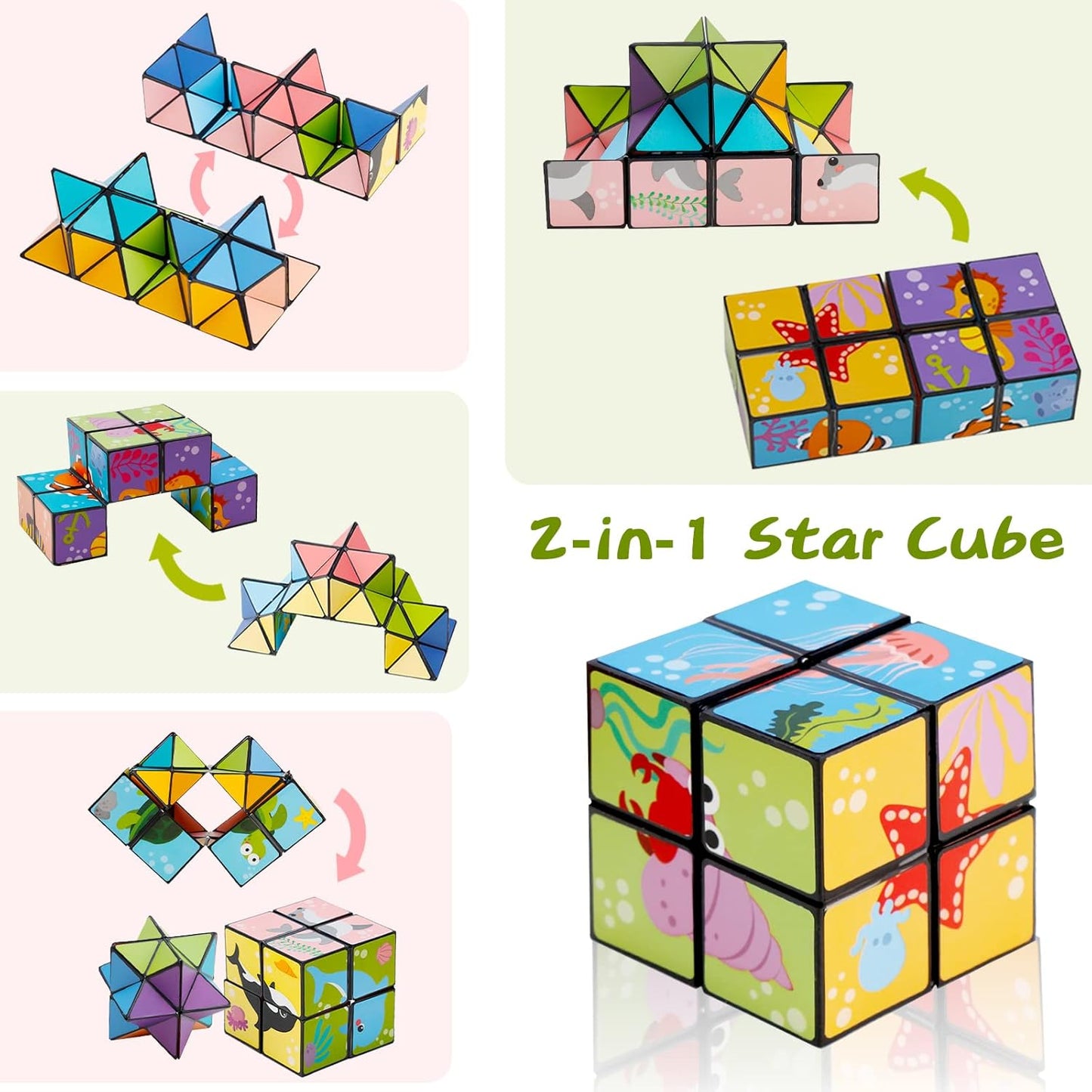 3 Themes Magic Cube Yoshimoto Cube Set for Kids and Adults, Toys for Boys and Girls Ages 8-12