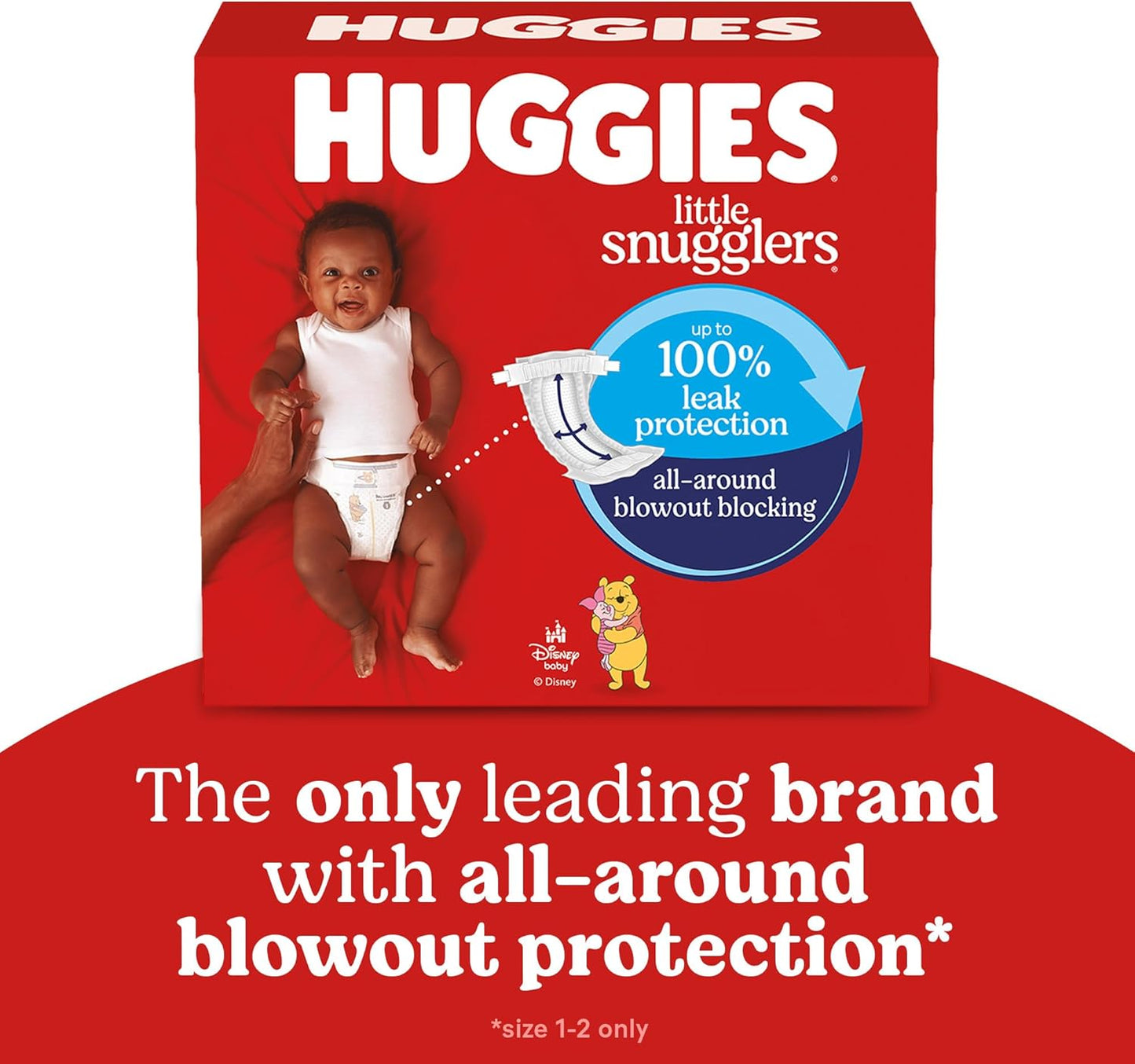 Huggies Size 1 Diapers, Little Snugglers Baby Diapers, Size 1 (8-14 lbs), 32 Count, Packaging May Vary