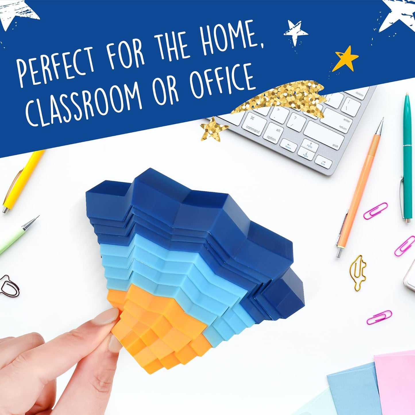 Impresa 2-Pack Original Monkey Fidget Star Kid Sensory Toys to Help Calm & Focus - 3D Star Toy for Stress Relief in Kids - Multi-Color Entertainment Pack for Mesmerizing Fun