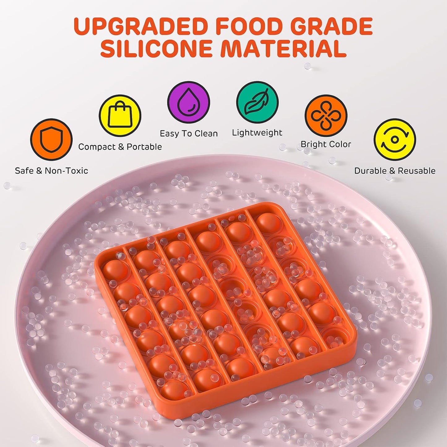 12 Pack Fidget Toys,Push Pop Fidget Sensory Toys Set,Stress Relief Gifts for Kids & Adults,Pop Bulk & Party Favors Toddler Toys for Easter Gifts,Party Supplies,Classroom Prizes