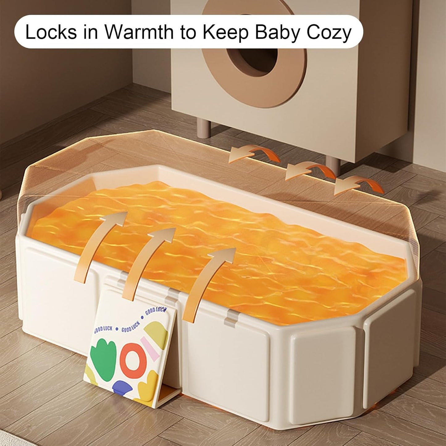 Collapsible Baby Bathtub, Portable & Foldable Bathtub for Newborns to Toddlers, Easy to Store, Lightweight for Home & Travel, SpaceSaver Baby Tubs for Kids