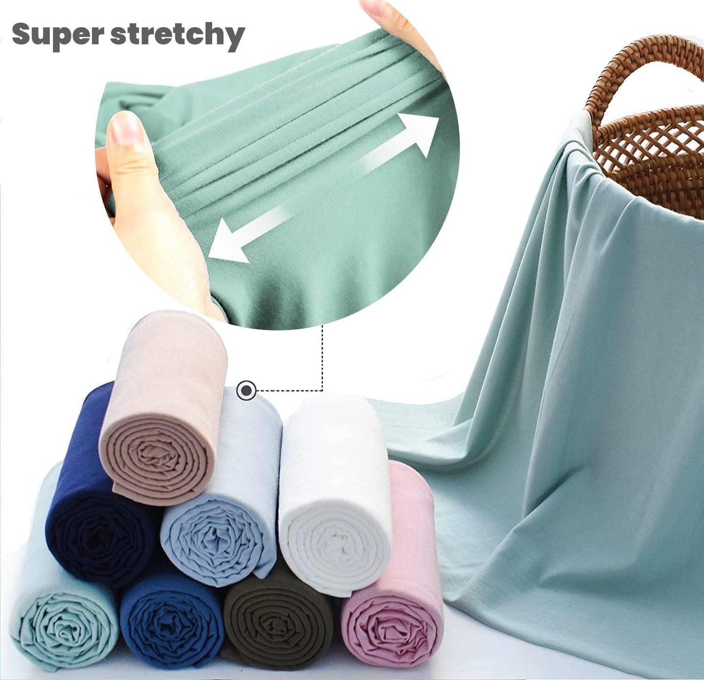 OWLOWLA Swaddle Blanket and Hat Set Newborn Swaddle Wrap Baby Receiving Blanket for Baby Boys Girls(Sage)