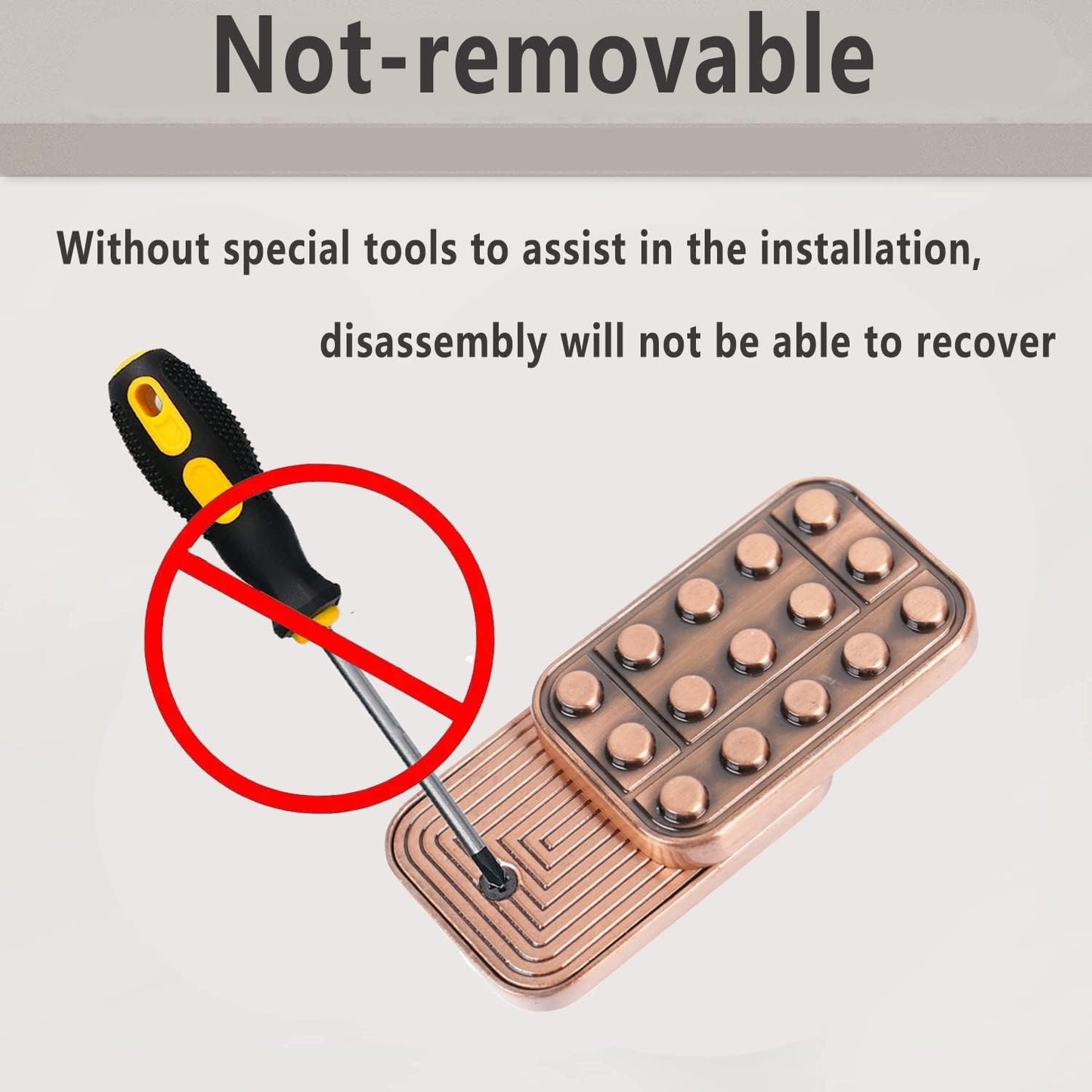 Fidget Toys Adults Metal Fidget Slider Magnetic EDC Haptic Fidget Toys for Adults - Copper