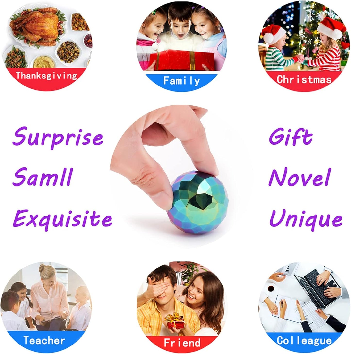 Desk-Fidget-Toys for Kinetic-Toy: Cool-Gadgets Cool-Stuff for Adults Kids Teens, Spinning Up to 180 Seconds, Stress Relief Toy for Christmas Optical-Illusion Gift for Office School Home Women Men