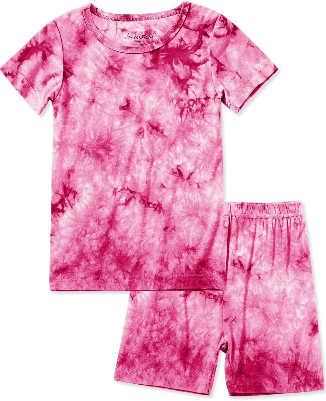 Jimonda Baby/Toddler Soft Sleepwear Short sleeve Kids Cool Pajama Outdoor 2-Piece Shirt&Shorts Casual sets Tie Dye PJ
