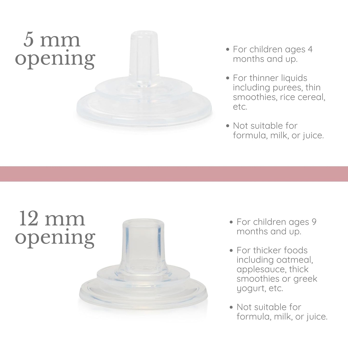 Subo Baby Food Bottle Starter Set | No Mess Baby Toddler Self Feeder | Squeeze Free Design for Purees, Smoothies, Yogurt, Oatmeal, or Thickened Liquids | Reusable Silicone Washable Cup (Rose)