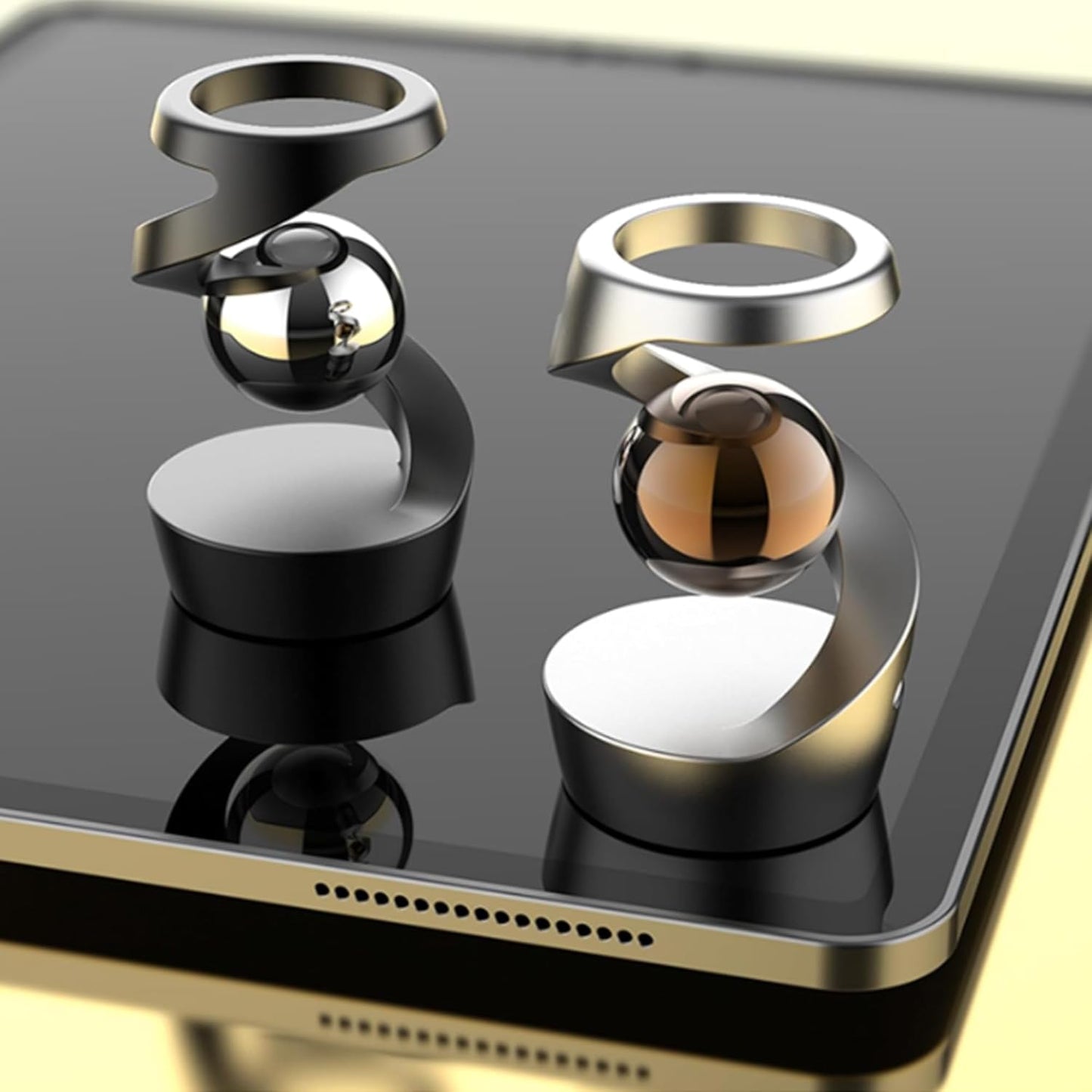 Fidget Toys, Metal ADHD Desk Spinning Toys for Adults Kids Boys Girls, Quite Fidget Sensory Toys for Party Favors, Stocking Stuffers, Classroom Prizes (Gray-Silver)