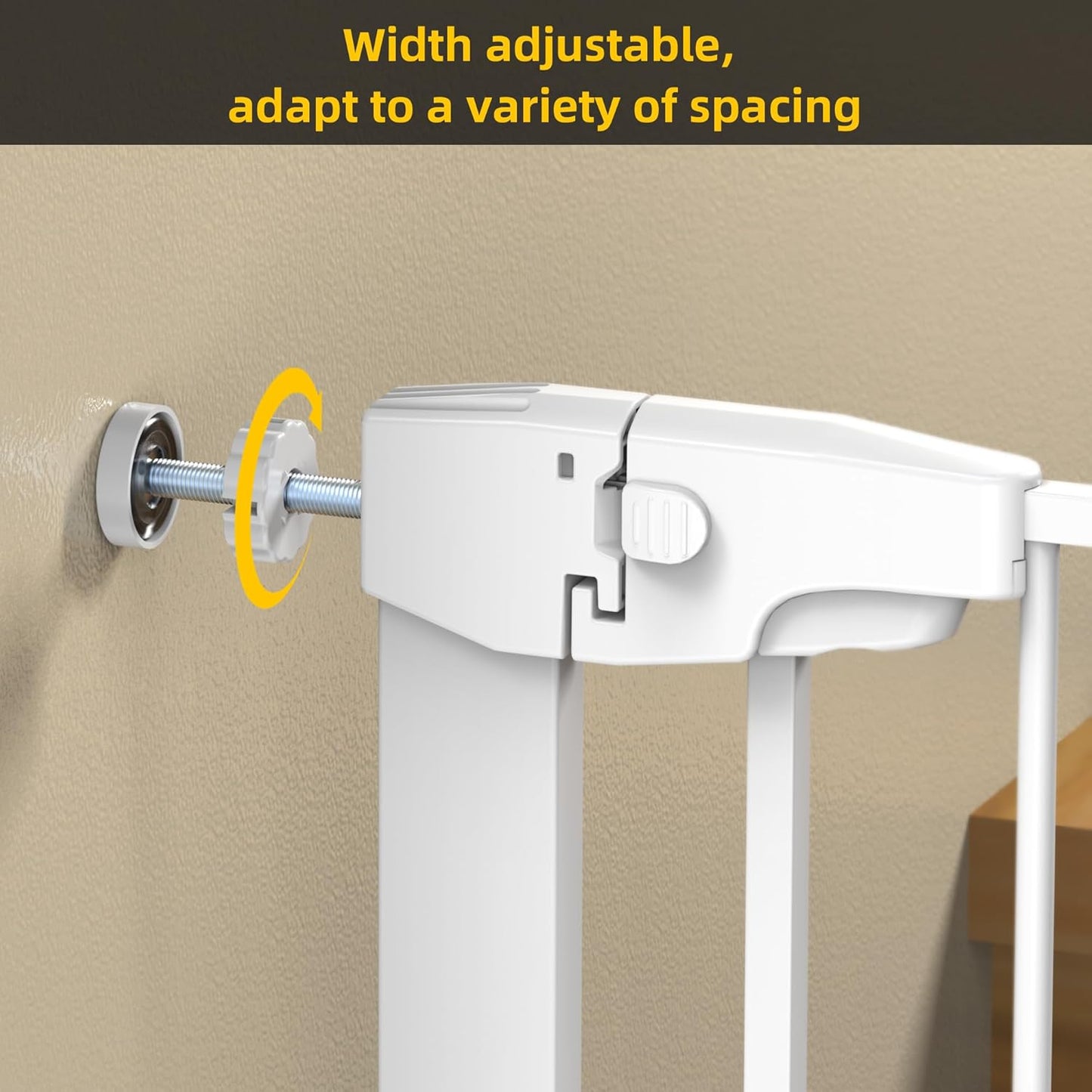 Easy Step Walk-Thru Baby Gate – Adjustable Safety Gate for Babies & Pets, Pressure Mount Kit, Includes Wall Cups & Extensions – 29 to 40.5W x 30.5H inches, CPC Certified