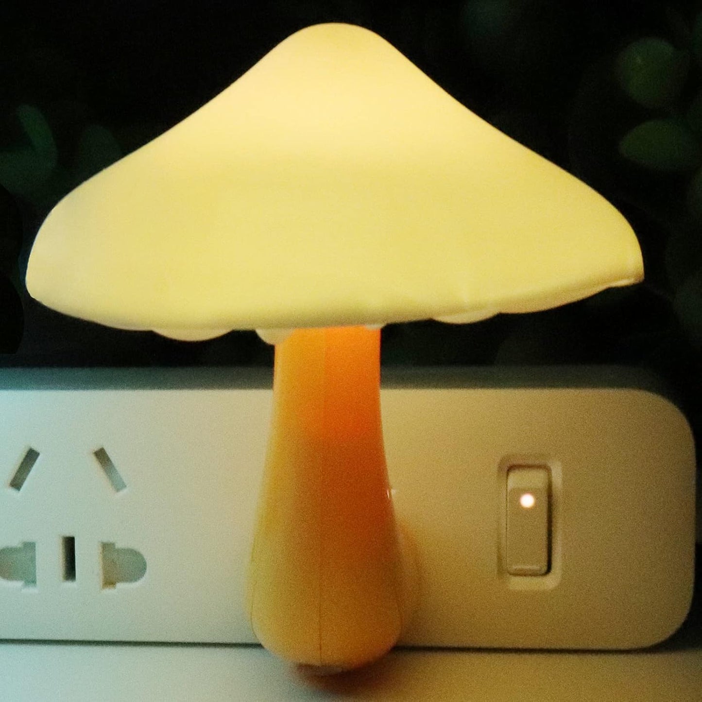 AUSAYE Sensor LED Night Light Plug in Wall Lamp, Energy Saving NightLight Cute Mushroom Night Lights for Adults Kids Bedroom,Bathroom,Toilet, Stairs, Kitchen,Hallway Corridor Warm White