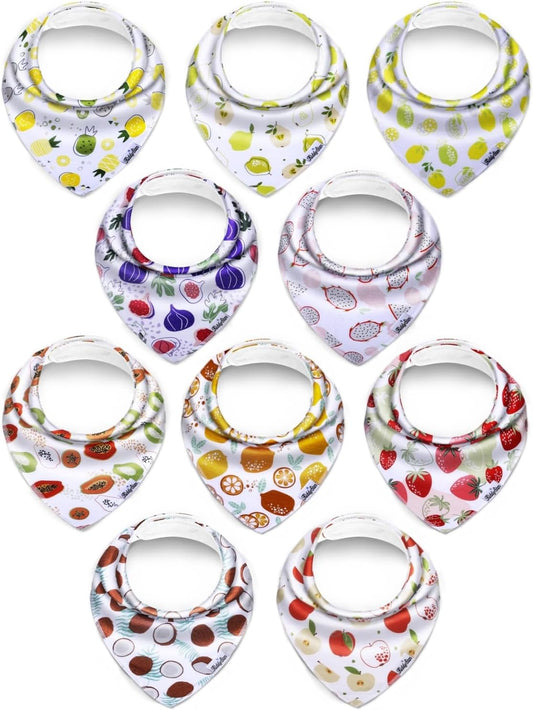 Organic Cotton Baby Bibs – Soft Teething & Drool Bib for Newborns & Toddlers – Hypoallergenic, Absorbent, Snaps