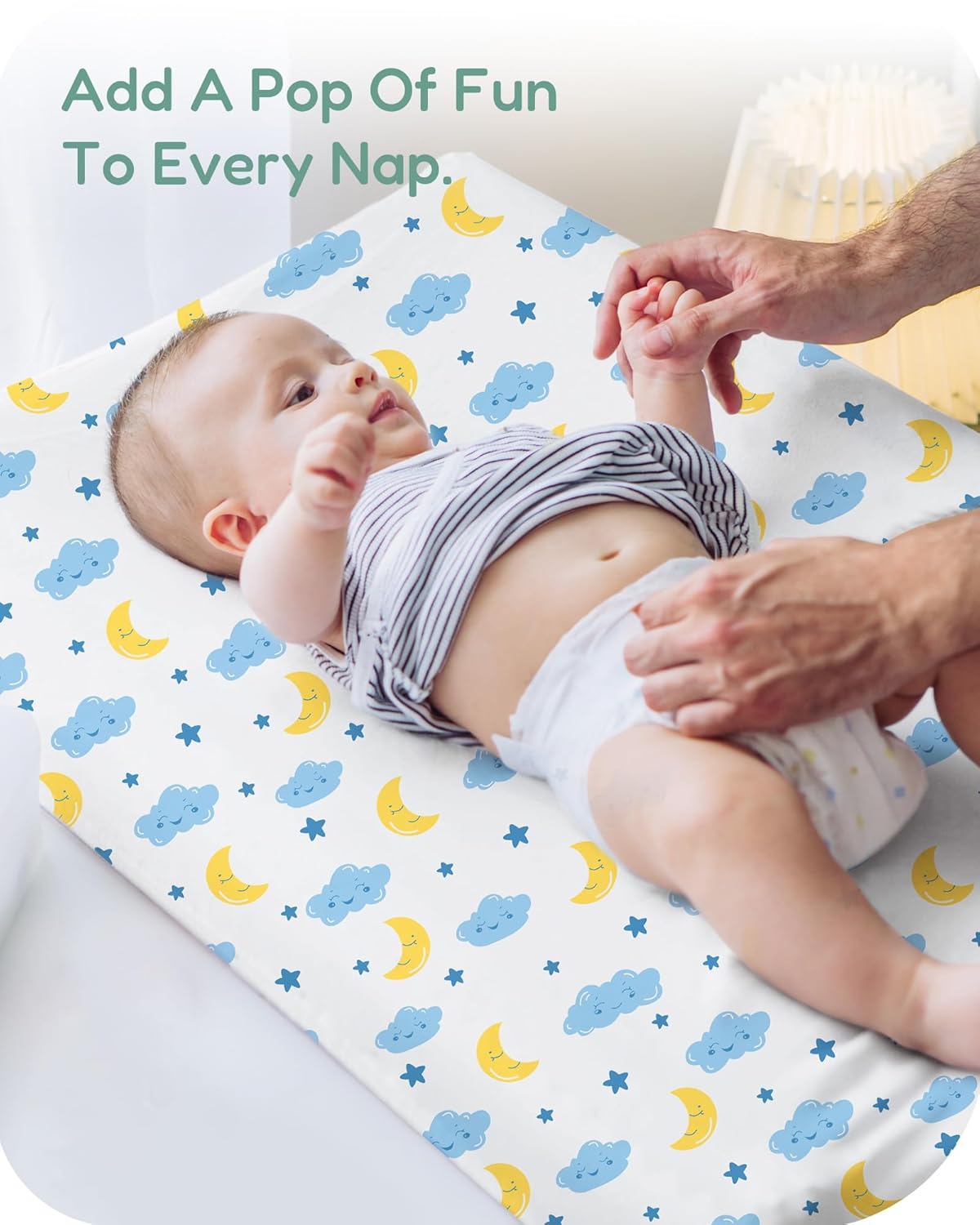 Extra Stretchy Changing Pad Cover, Ultra Soft Premium Jersey Knit Changing Pad Sheets, Unisex for Boys Girls, Fits All Standard Changing Tables/Dresser Tops - 2 Pack