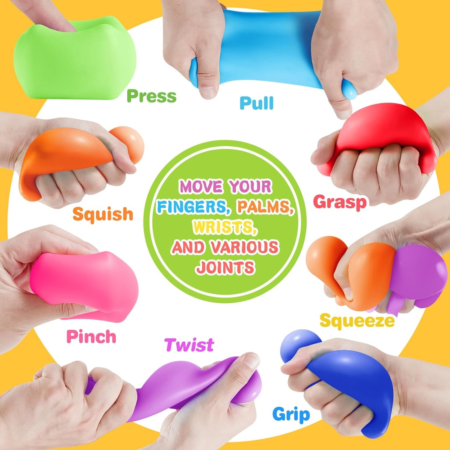 Slow Rising Stress Cube 30 Pack, Square Cube Fidget Ice Cube Stress Balls, Dough Stress Balls Soft Fidget Squishy Toys for Anxiety Relief, Pull Stretch Squishy Toy, Classroom Prize Box Toys