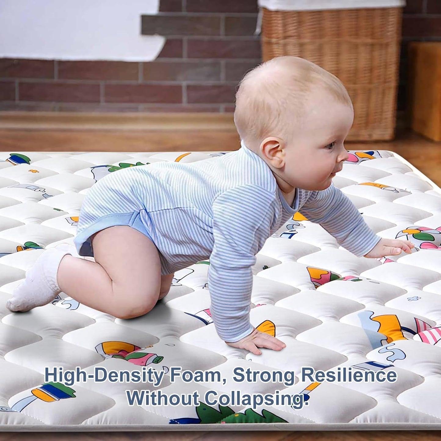 Vibe bear Baby Play Mat 79" X 63", Premium Thicker Foam One-Piece Crawling Mat, Extra Large Anti- Slip Crawling Mat Activity Playmats for Babies,Toddlers, Infants, Play & Tummy Time