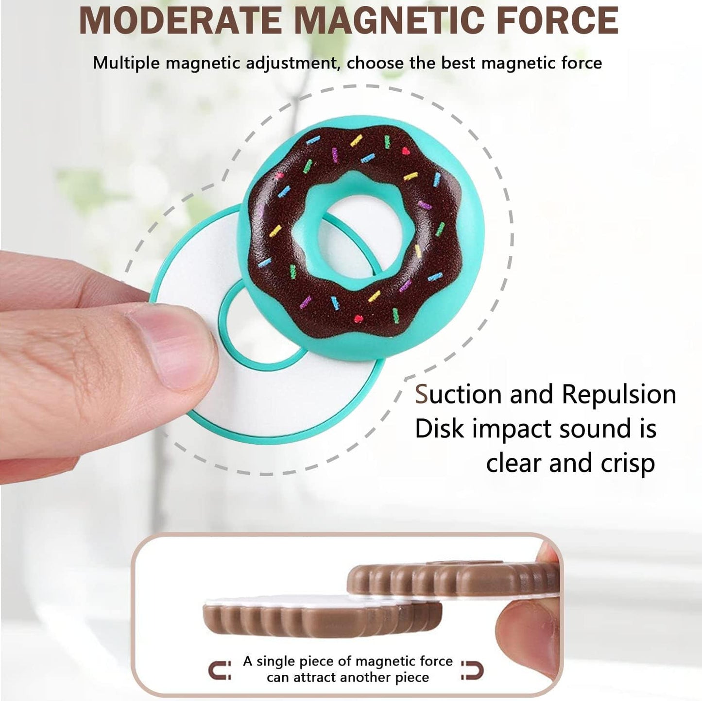 3pcs Haptic Coin Magnetic Fidget Slider, Magnetic Push Slider ADHD Sensory Toys Desk Office Fidget Toy Gifts for Adult Teens Kids