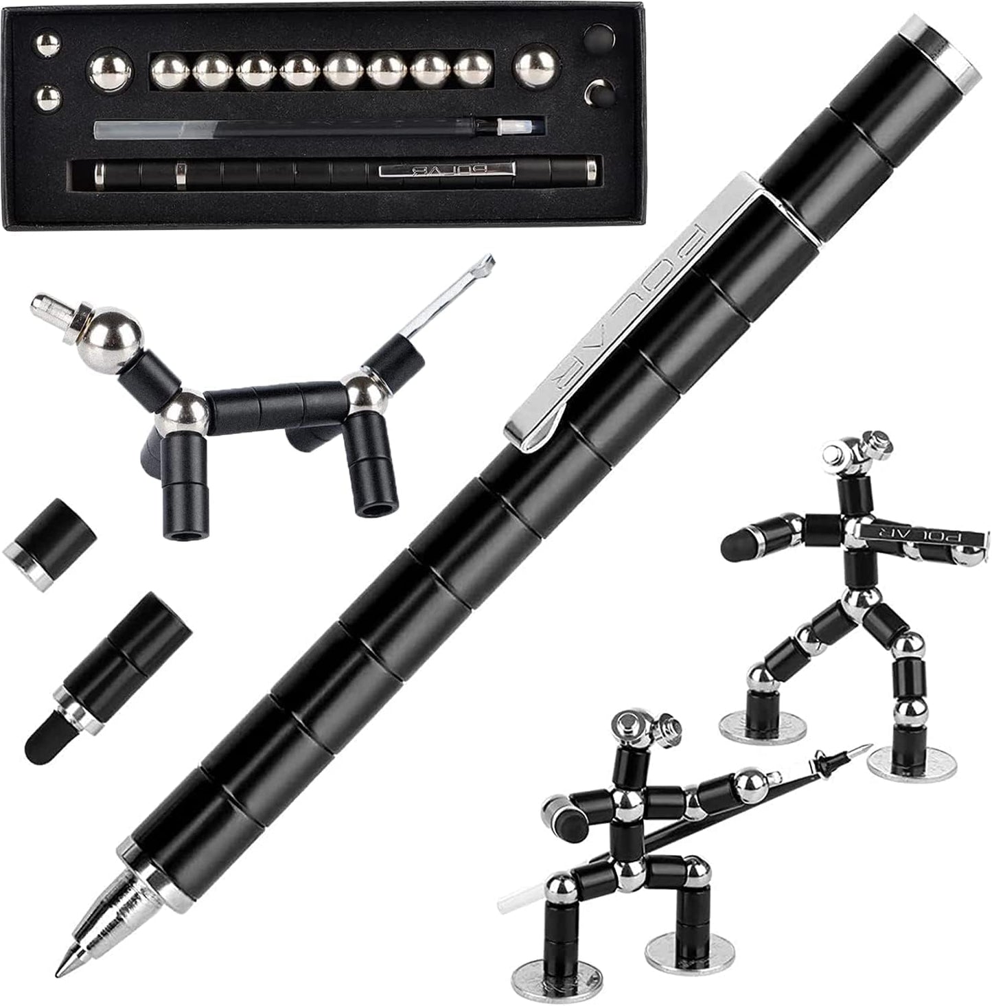 Fidget Pen,Magnetic Pen， Decompression Magnetic Fidget Toy Pen, Magnet Pen Fidget Toy Relieve Pressure Novel Toy Gifts for Kids or Friends! (Black)