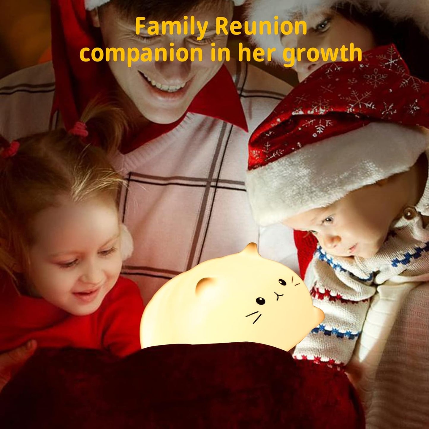 Tremdwoto Cat Night Light for Kids,Cute Colorful Night Light Baby Girl Squishy Night Light Lamp 3 Hour Timer Kitty Light USB Rechargeable Nursery Lamp Nightlight ，Gifts for Boys and Girls